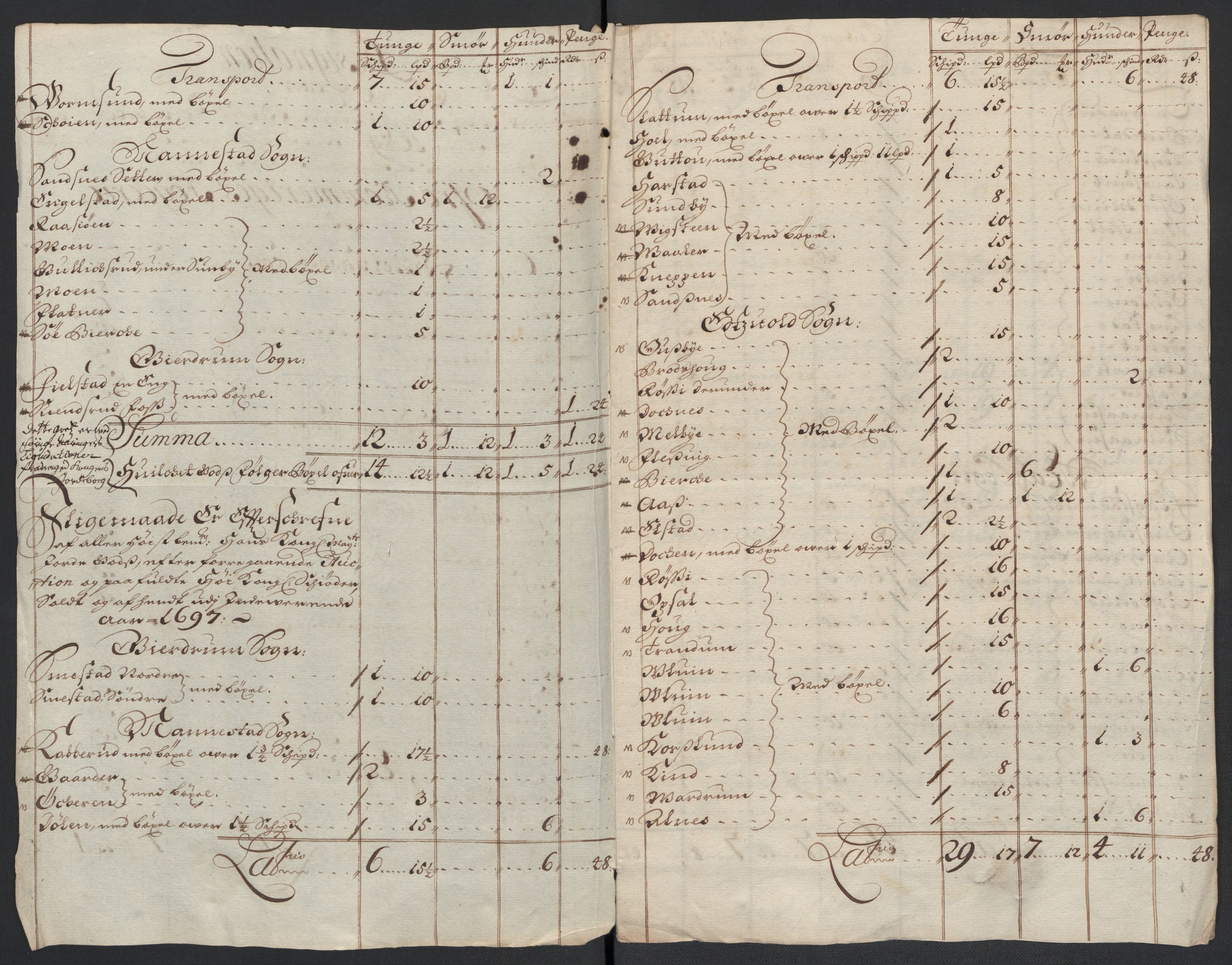 Rentekammeret inntil 1814, Reviderte regnskaper, Fogderegnskap, AV/RA-EA-4092/R12/L0709: Fogderegnskap Øvre Romerike, 1697, s. 23