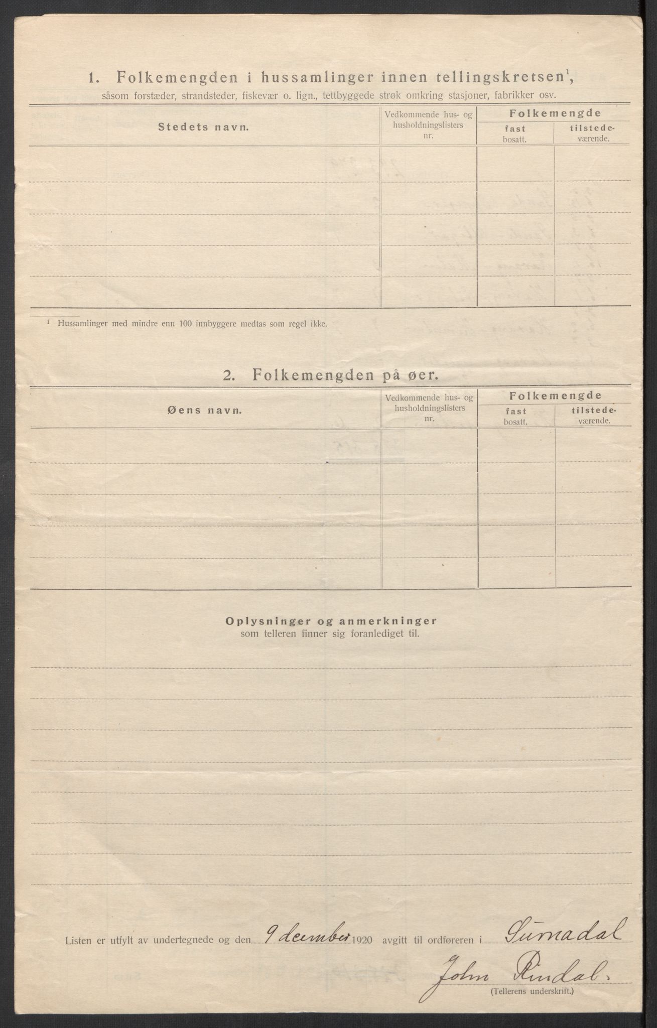 SAT, Folketelling 1920 for 1566 Surnadal herred, 1920, s. 8