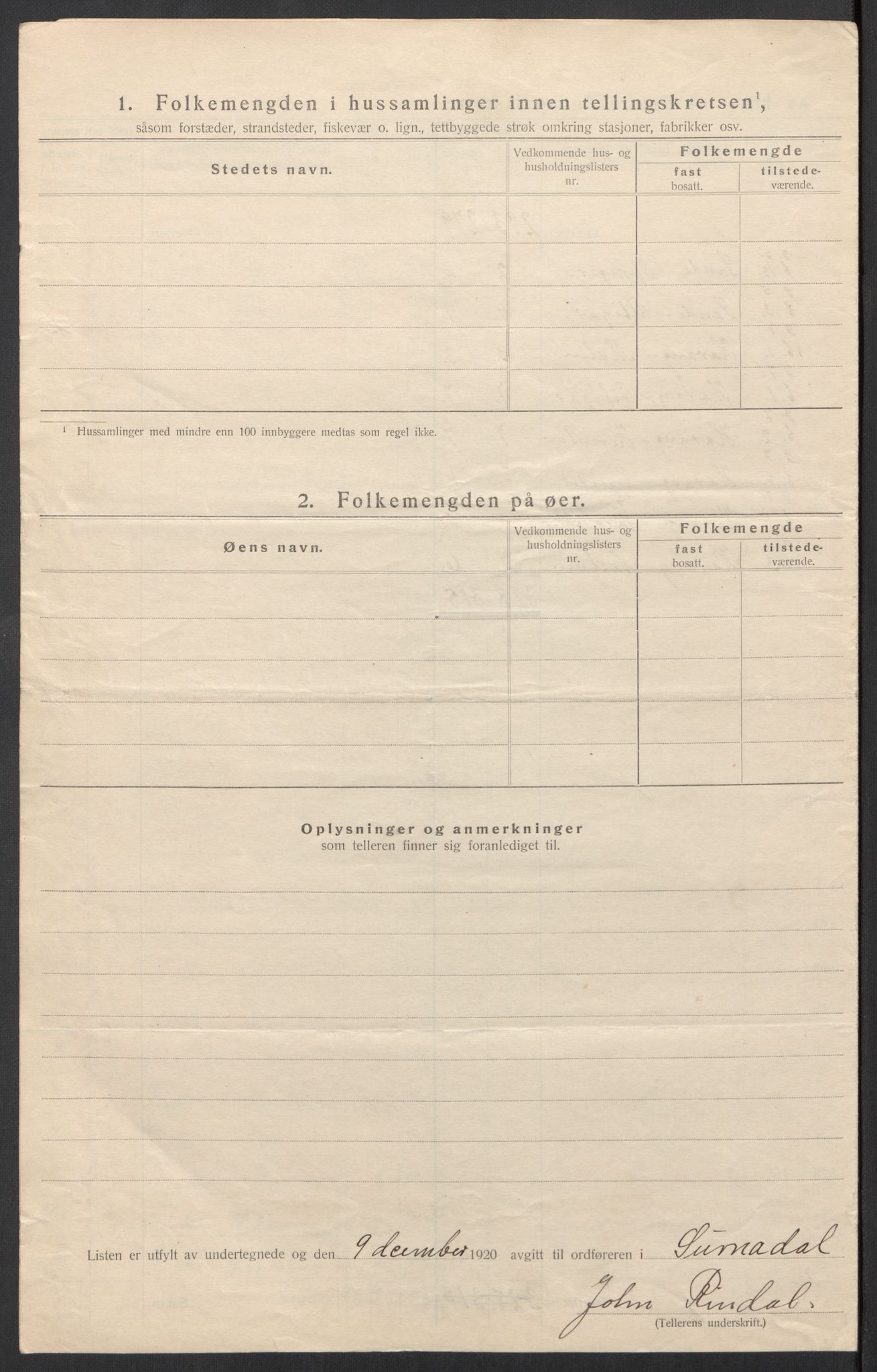 SAT, Folketelling 1920 for 1566 Surnadal herred, 1920, s. 8