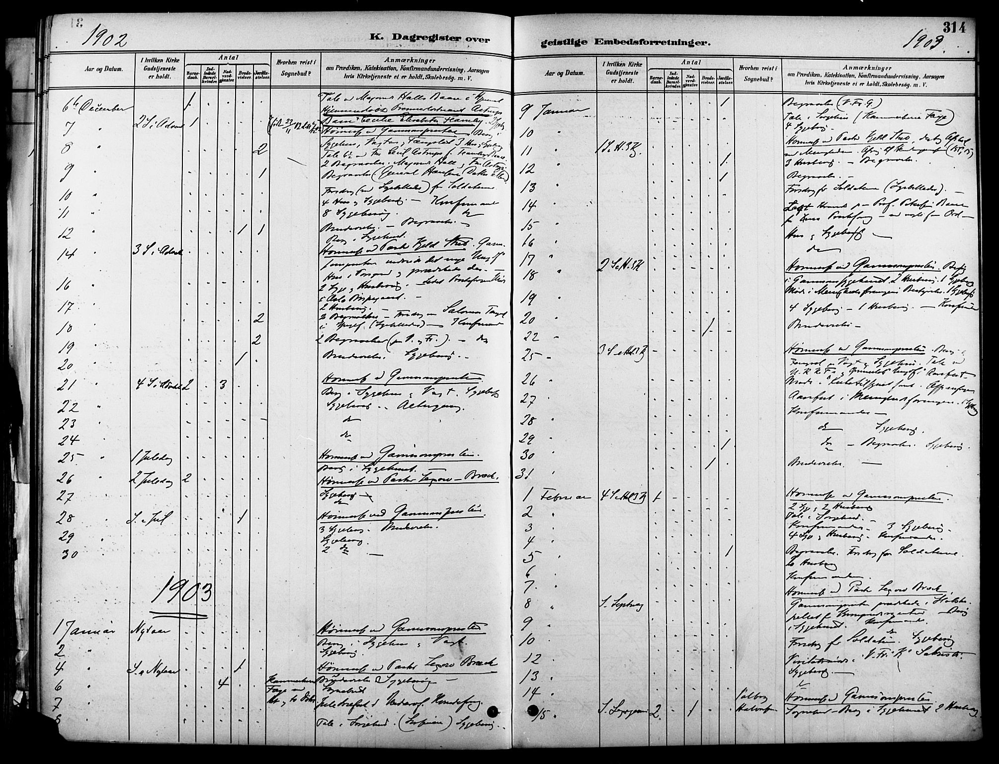 Garnisonsmenigheten Kirkebøker, AV/SAO-A-10846/F/Fa/L0013: Ministerialbok nr. 13, 1894-1904, s. 314