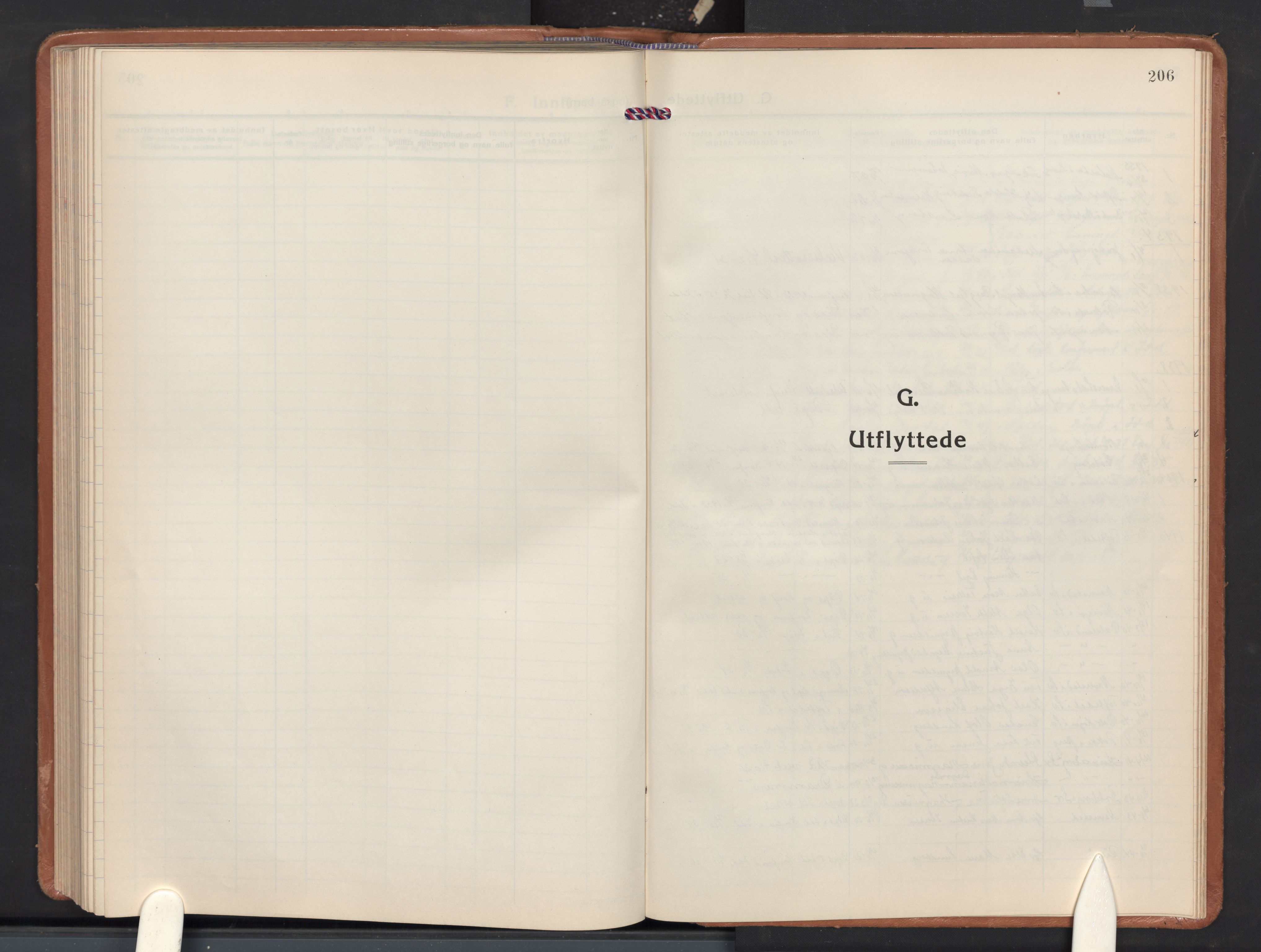 Idd prestekontor Kirkebøker, SAO/A-10911/G/Gc/L0003: Klokkerbok nr. III 3, 1933-1971, s. 206