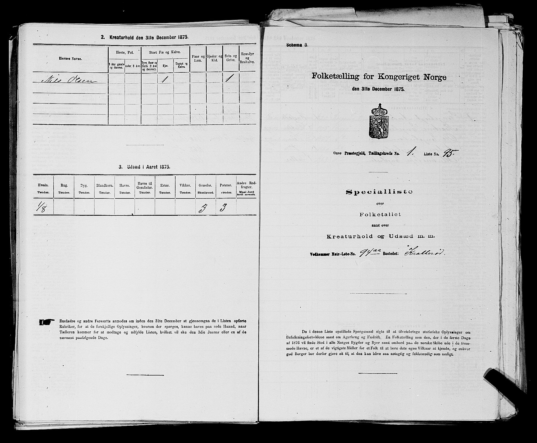 RA, Folketelling 1875 for 0134P Onsøy prestegjeld, 1875, s. 243