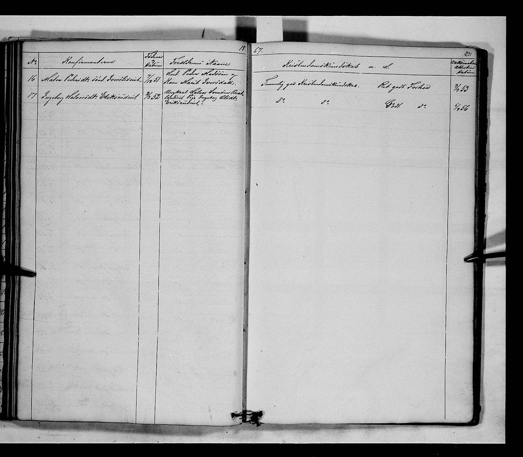 Gausdal prestekontor, SAH/PREST-090/H/Ha/Hab/L0005: Klokkerbok nr. 5, 1846-1867, s. 131