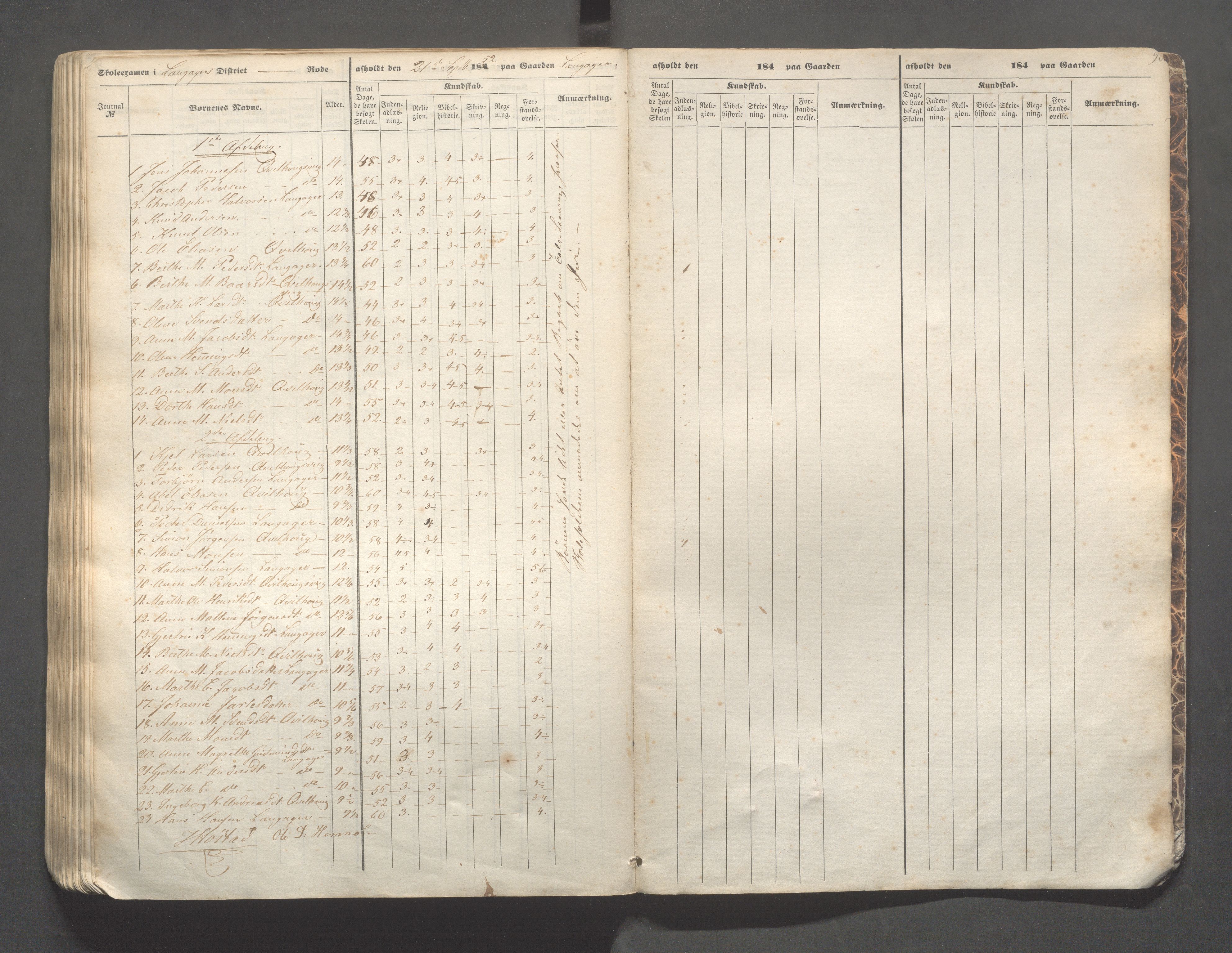Skudenes kommune - Skudenes skole, IKAR/A-298/I/L0001: Eksamen, 1845-1852, s. 98