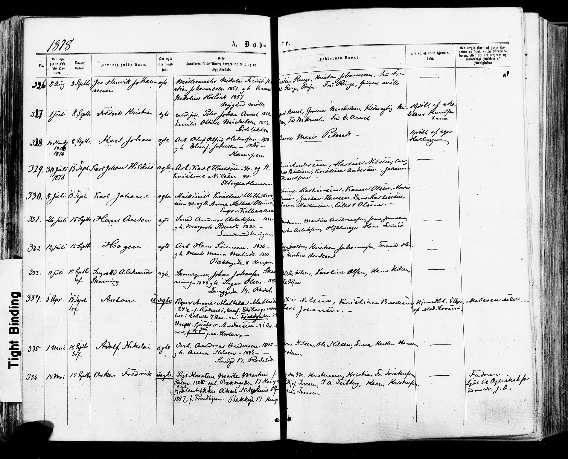 Østre Aker prestekontor Kirkebøker, AV/SAO-A-10840/F/Fa/L0004: Ministerialbok nr. I 4, 1876-1889