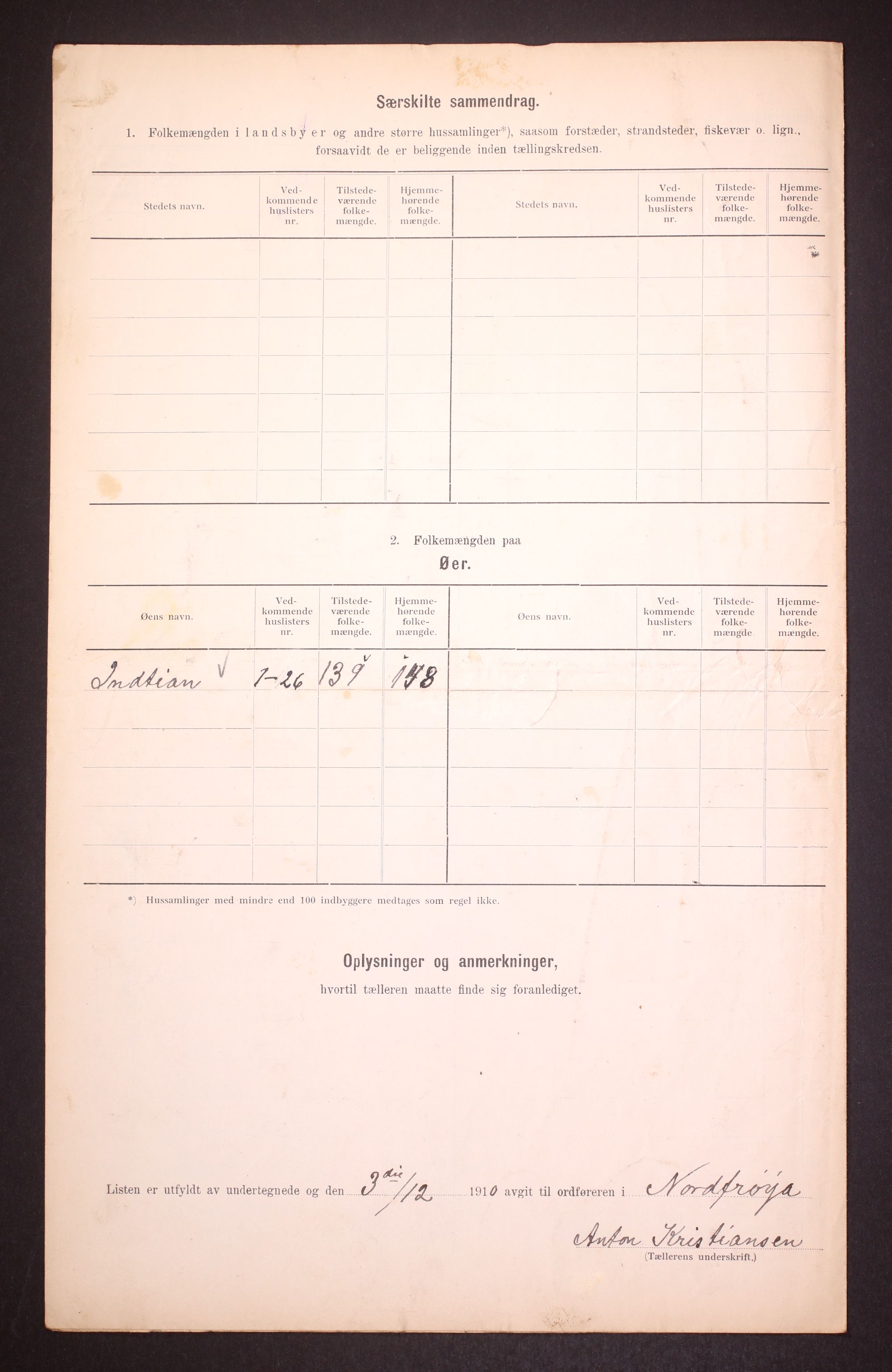 RA, Folketelling 1910 for 1620 Nord-Frøya herred, 1910, s. 6