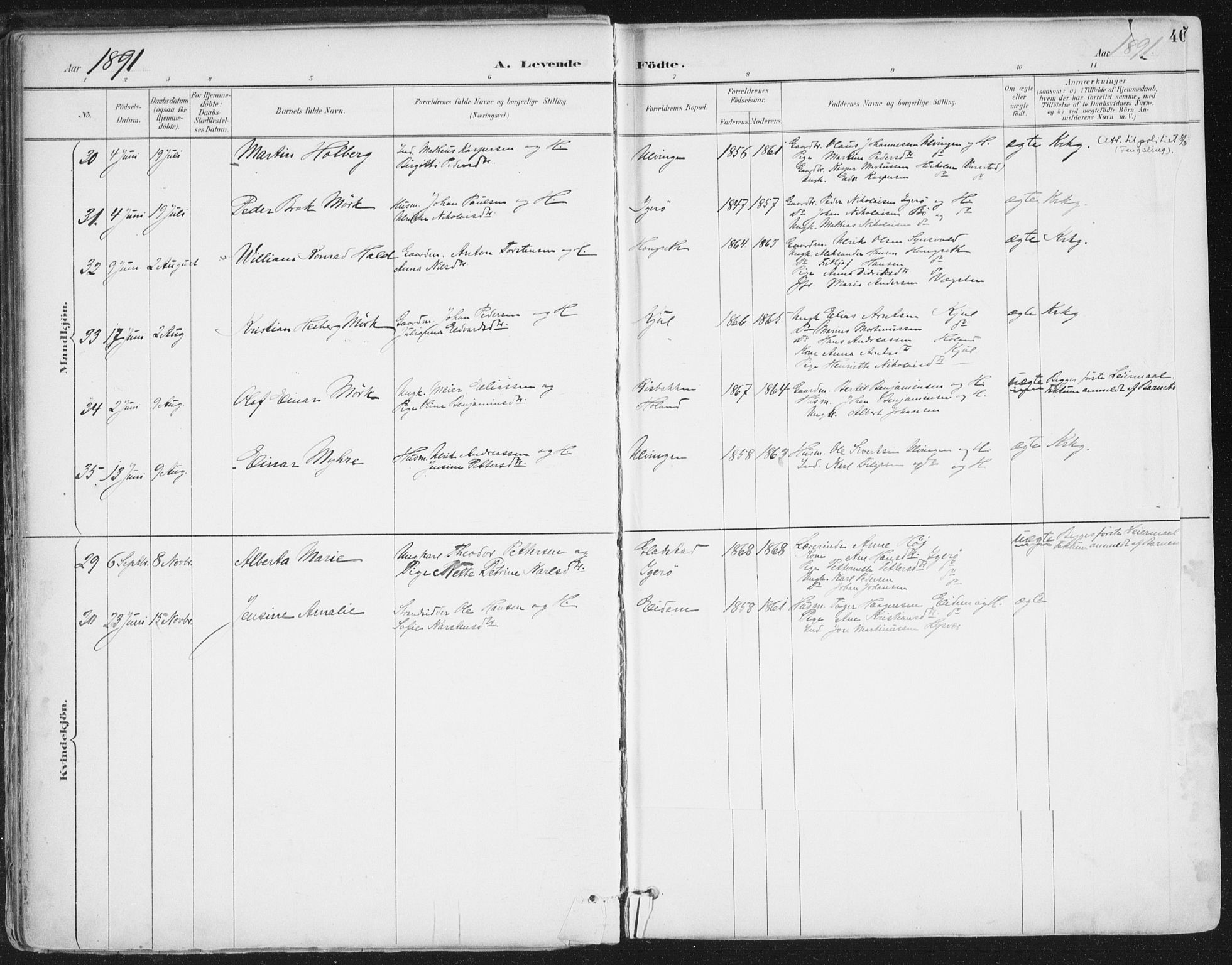 Ministerialprotokoller, klokkerbøker og fødselsregistre - Nordland, AV/SAT-A-1459/816/L0244: Ministerialbok nr. 816A10, 1886-1903, s. 46