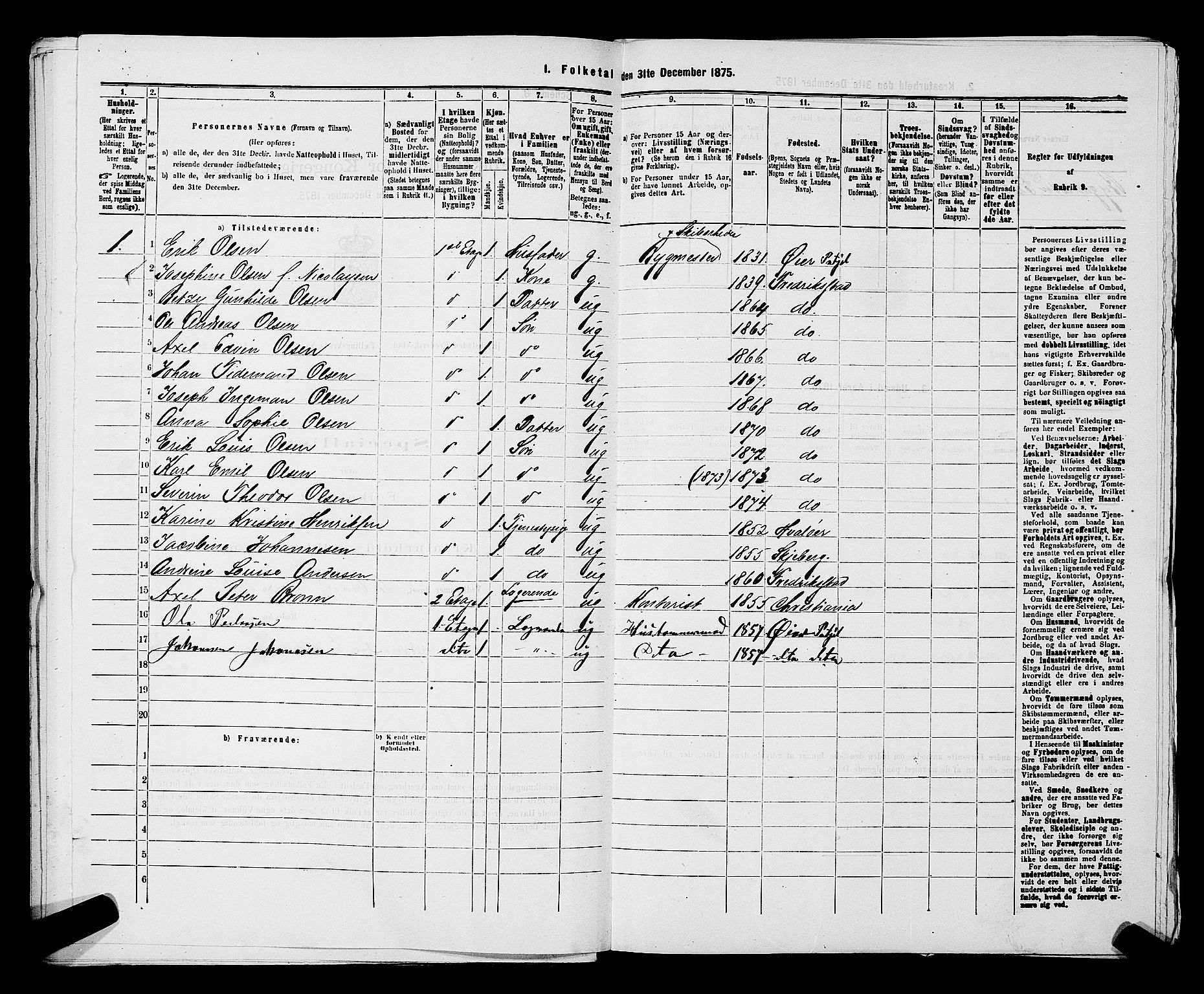 RA, Folketelling 1875 for 0103B Fredrikstad prestegjeld, Fredrikstad kjøpstad, 1875, s. 1318