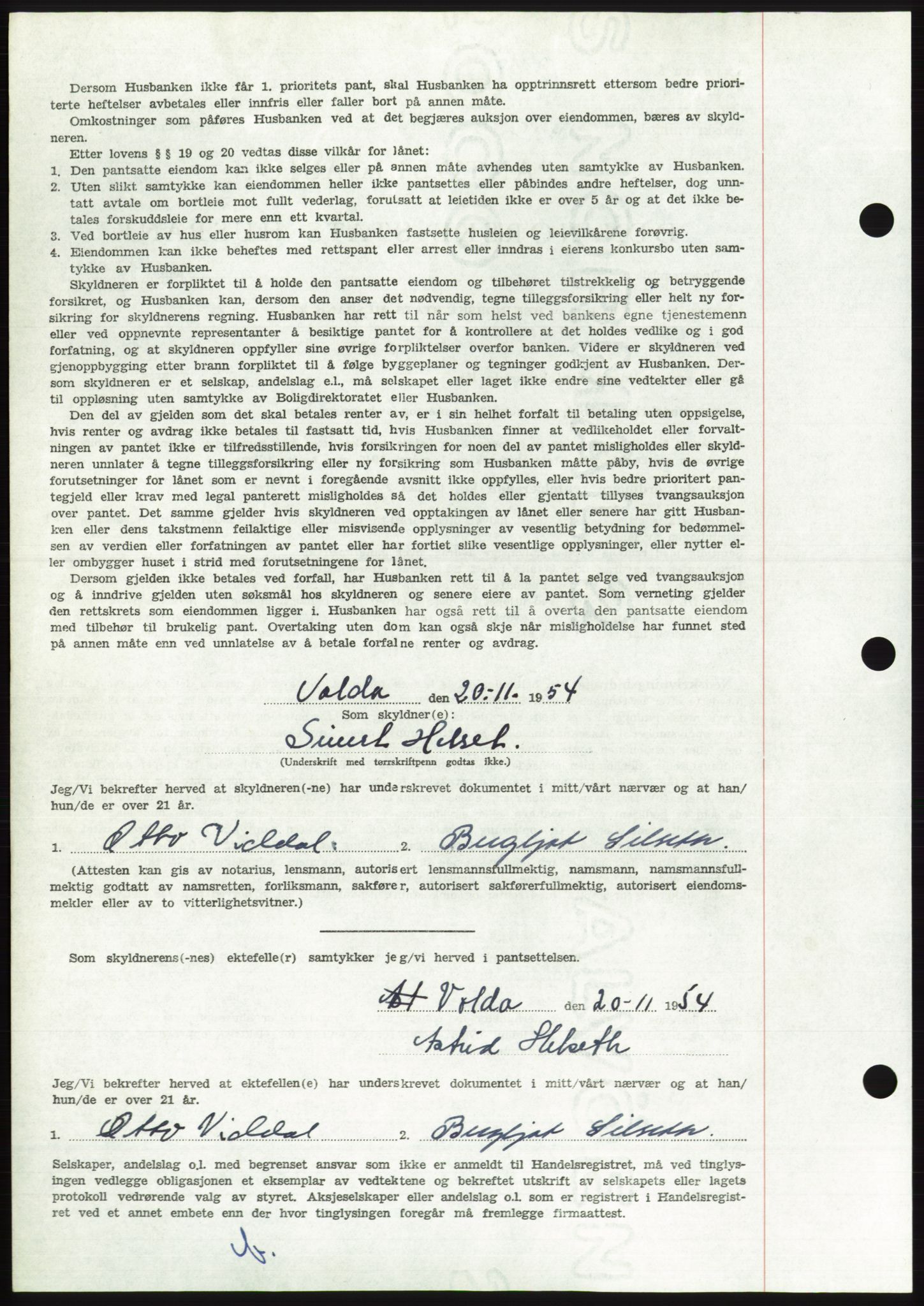 Søre Sunnmøre sorenskriveri, AV/SAT-A-4122/1/2/2C/L0126: Pantebok nr. 14B, 1954-1955, Dagboknr: 562/1955