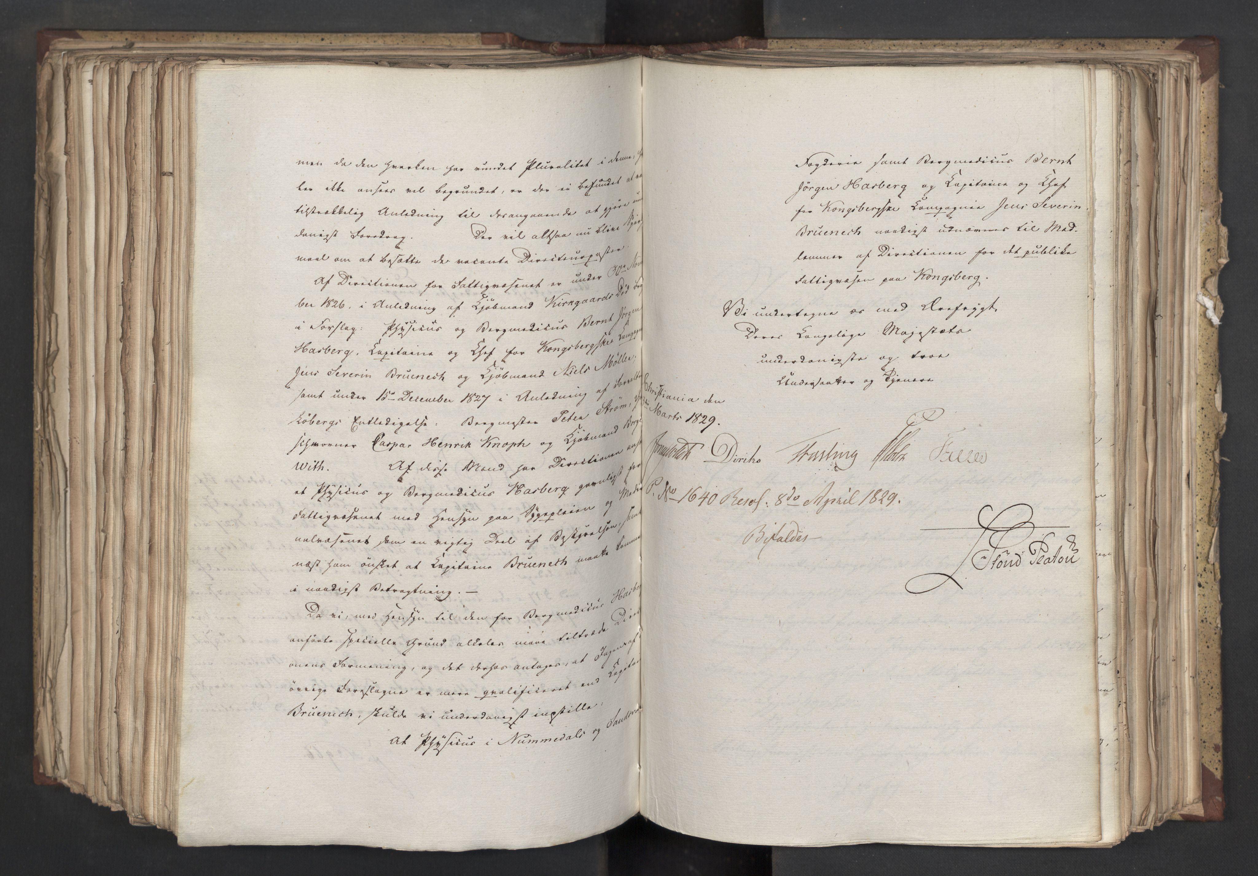 Statsrådsavdelingen i Stockholm, AV/RA-S-1003/D/Da/L0058: Regjeringsinnstillinger nr. 808-1073, 1829, s. 491
