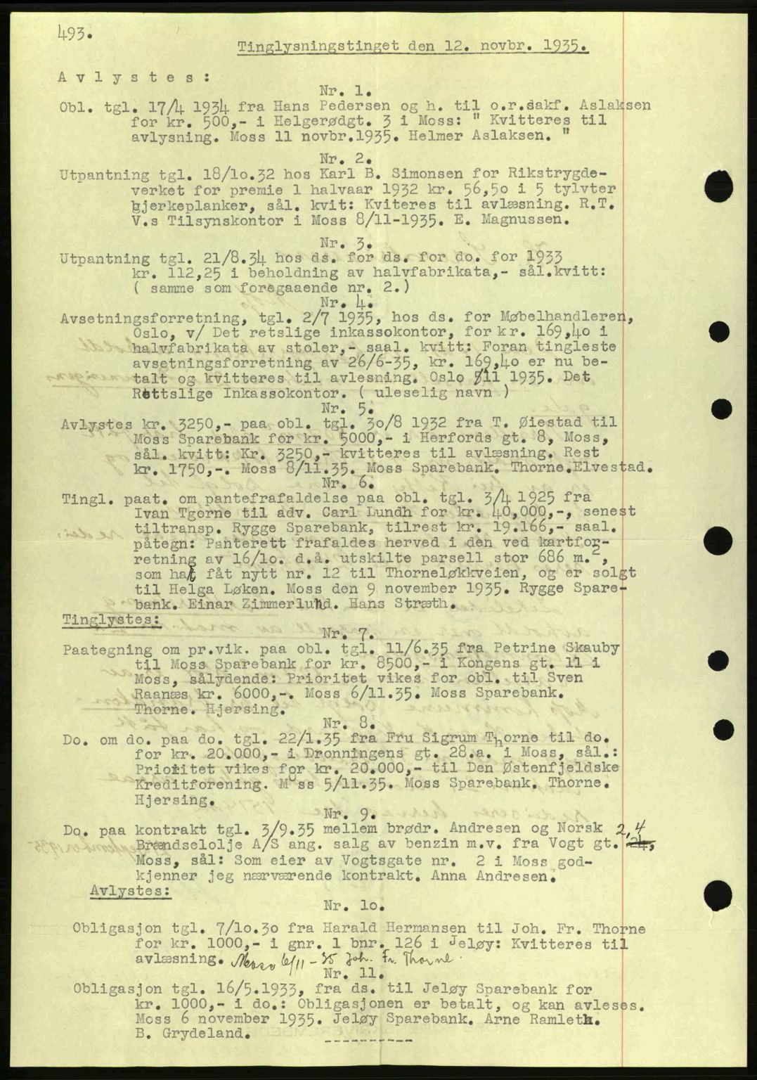 Moss sorenskriveri, SAO/A-10168: Pantebok nr. 45, 1935-1935, Tingl.dato: 12.11.1935