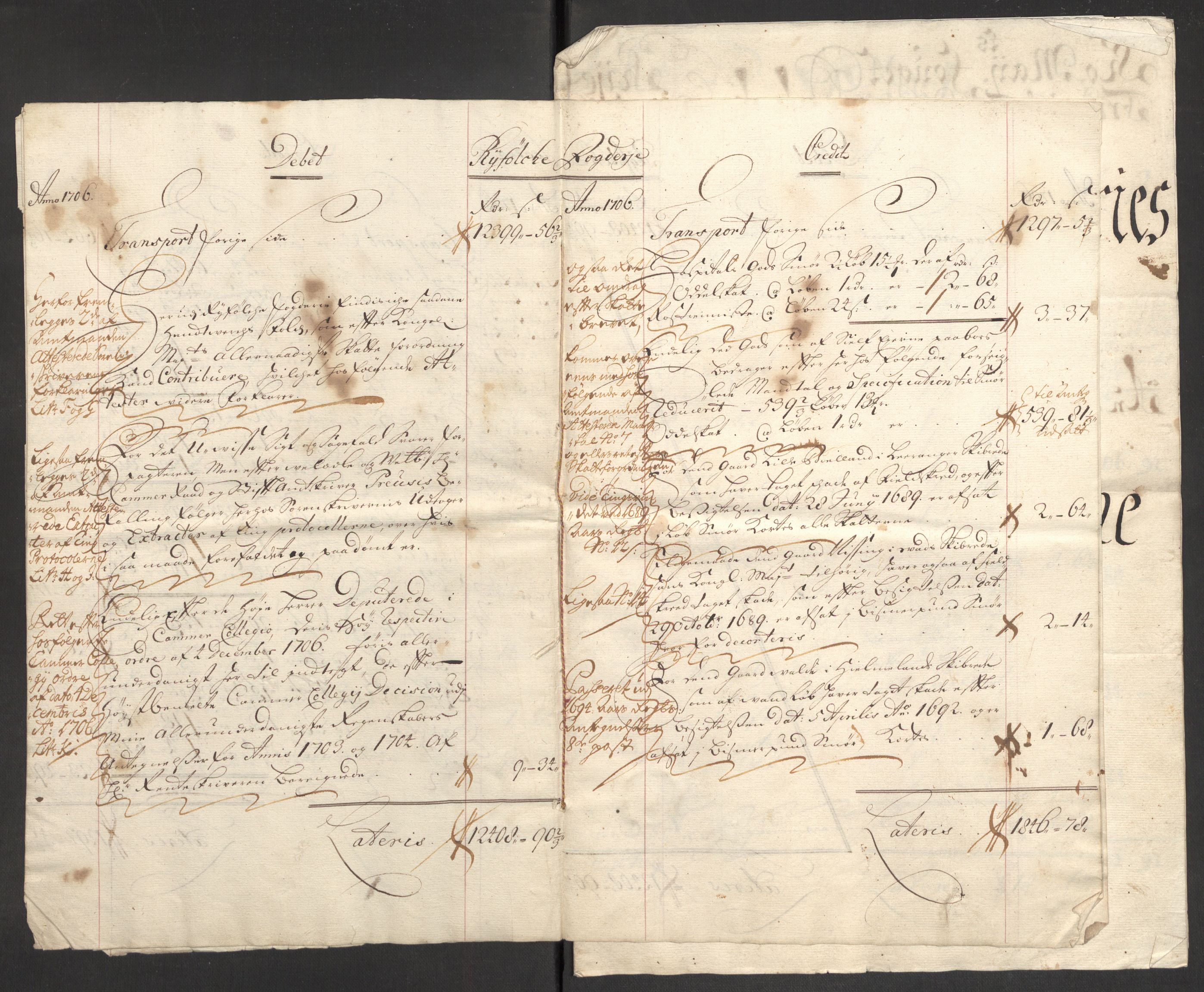 Rentekammeret inntil 1814, Reviderte regnskaper, Fogderegnskap, AV/RA-EA-4092/R47/L2861: Fogderegnskap Ryfylke, 1706-1709, s. 8