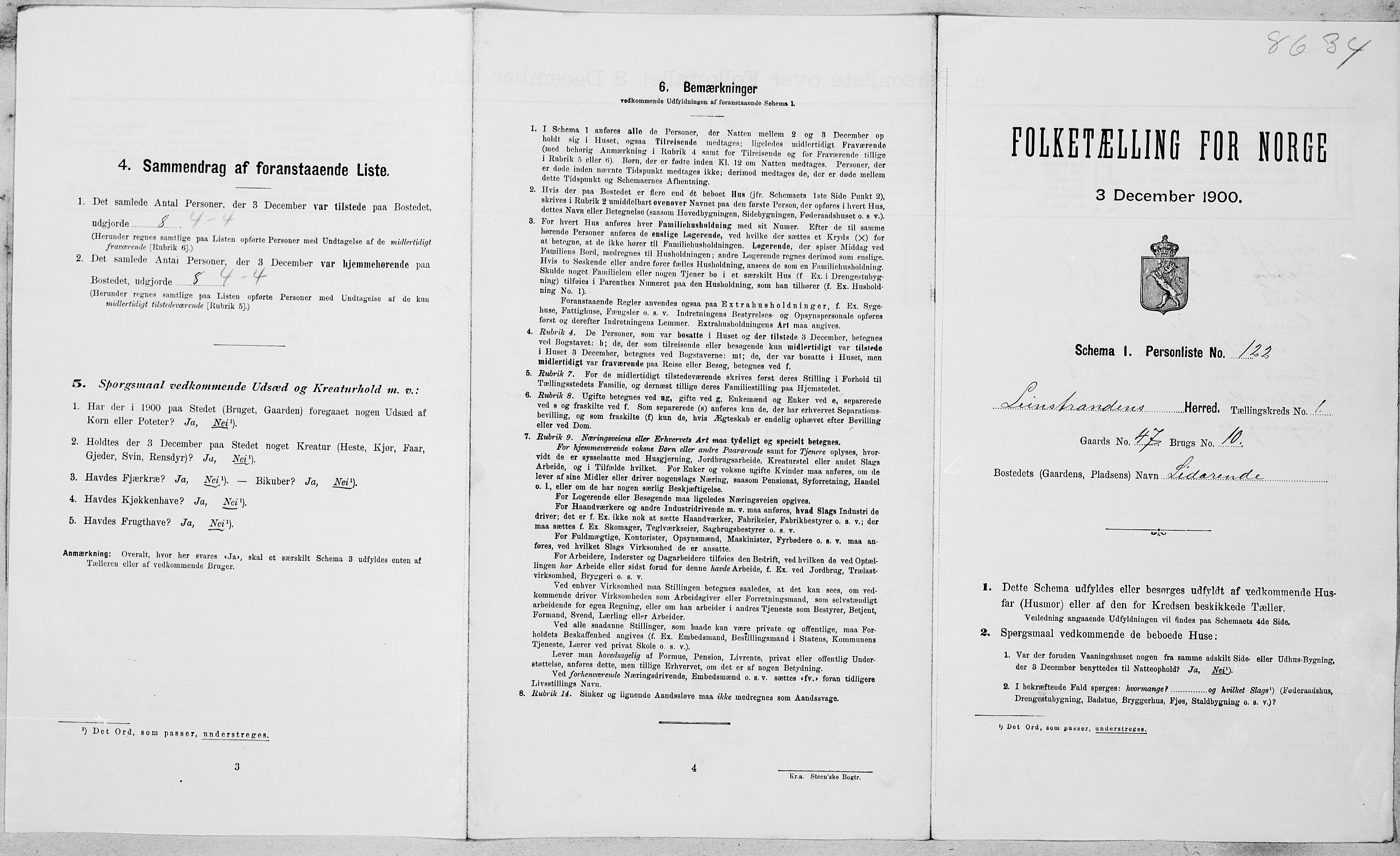 SAT, Folketelling 1900 for 1654 Leinstrand herred, 1900, s. 253