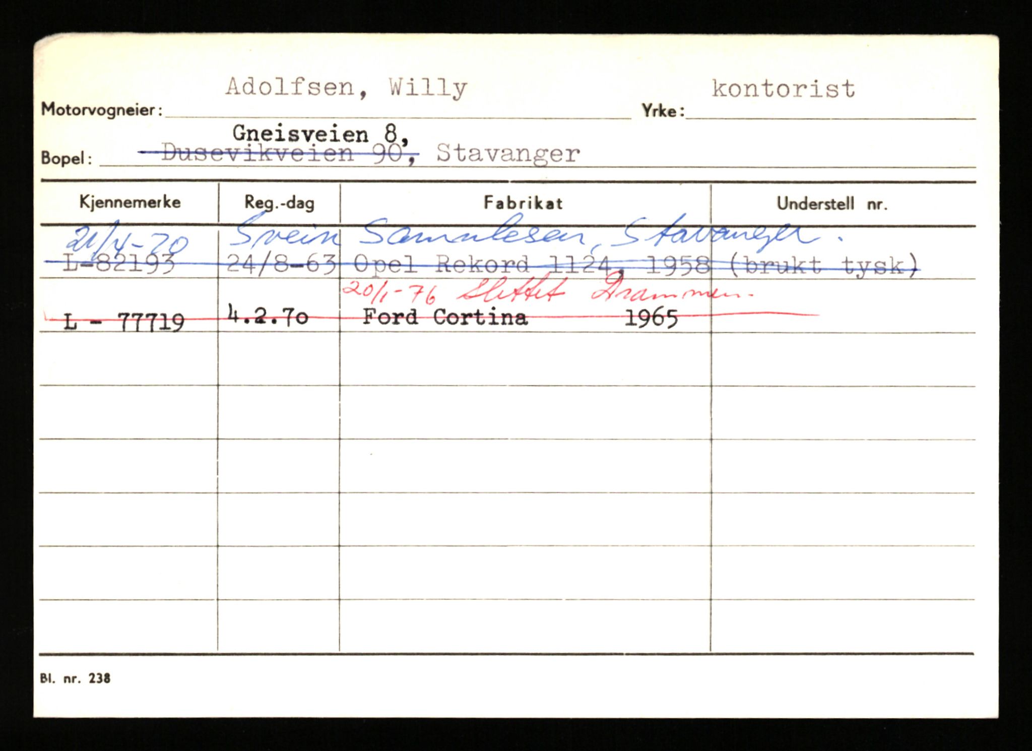 Stavanger trafikkstasjon, AV/SAST-A-101942/0/H/L0001: Abarbanell - Askerud, 1930-1971, s. 195