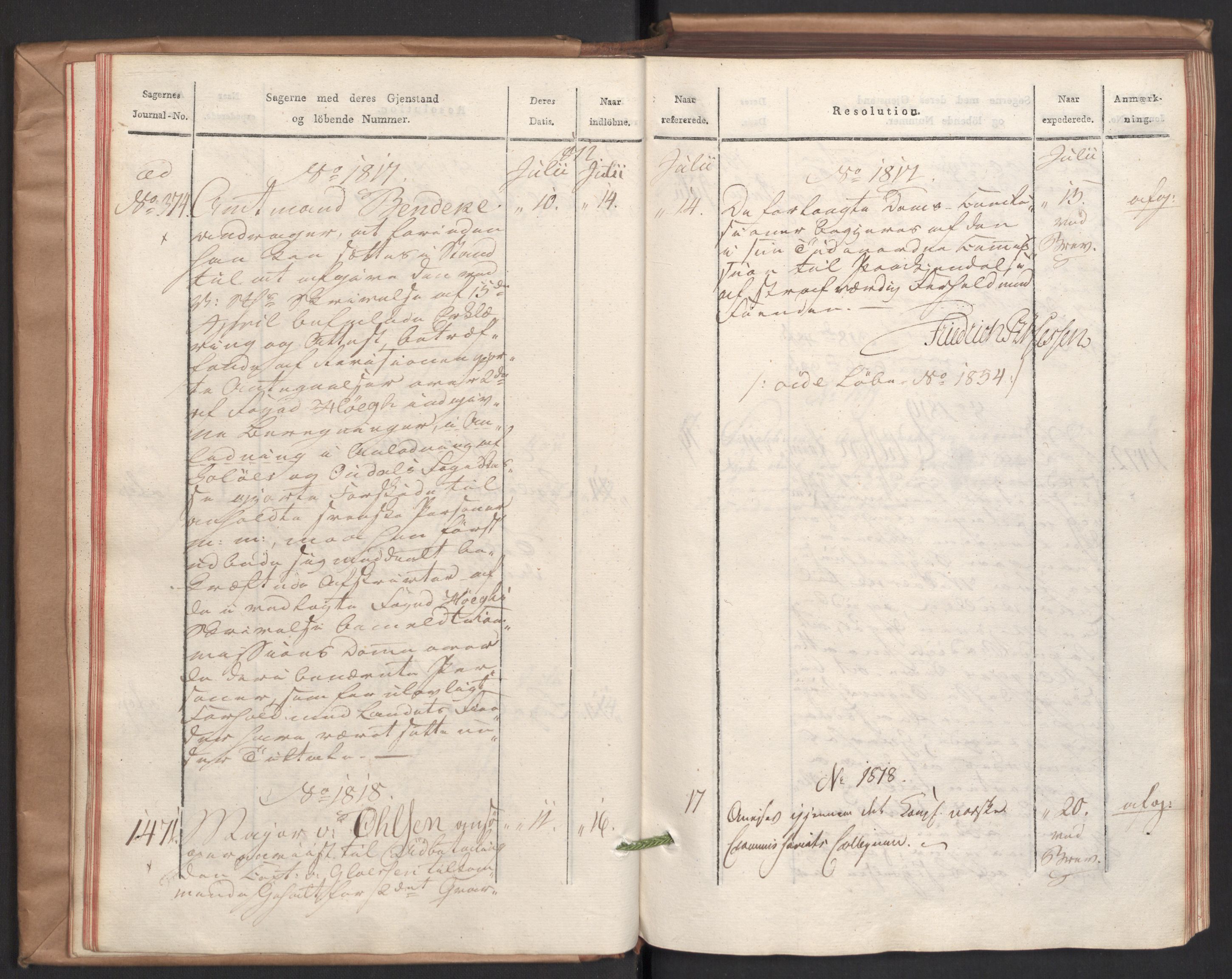 Stattholderembetet 1810-1814, 2. kontor (Kontor B), AV/RA-EA-5432/Ab/L0004: Referatprotokoll,  j.nr. 1449-1801,  l.nr. 1781-2289, 1812, s. 22