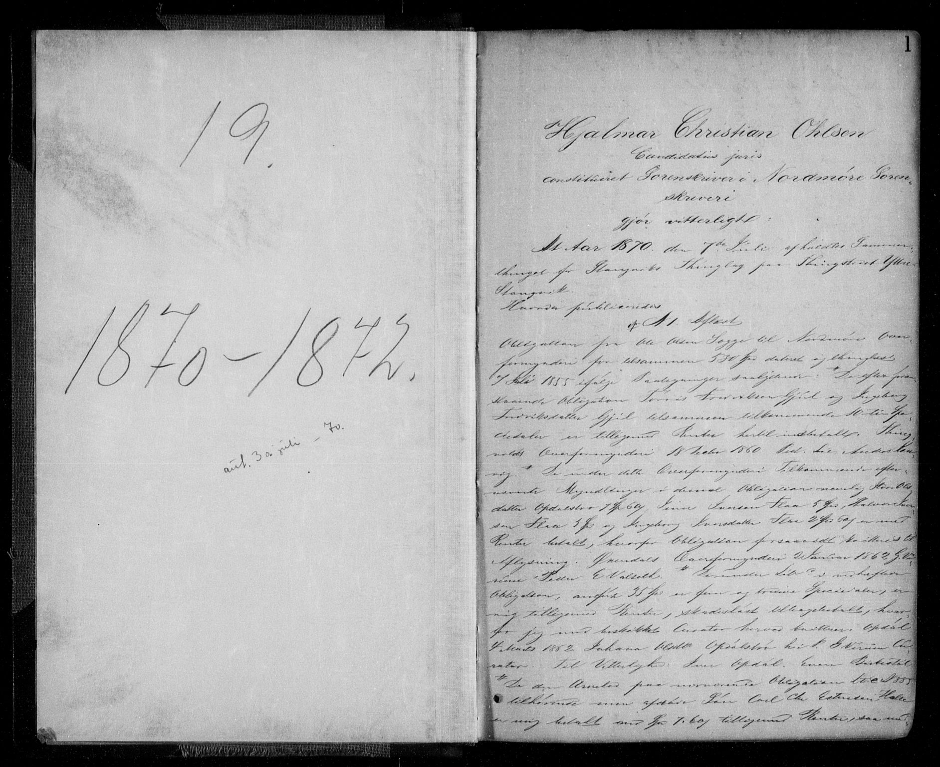Nordmøre sorenskriveri, SAT/A-4132/1/2/2Ca/L0029: Pantebok nr. 19, 1870-1872, s. 1