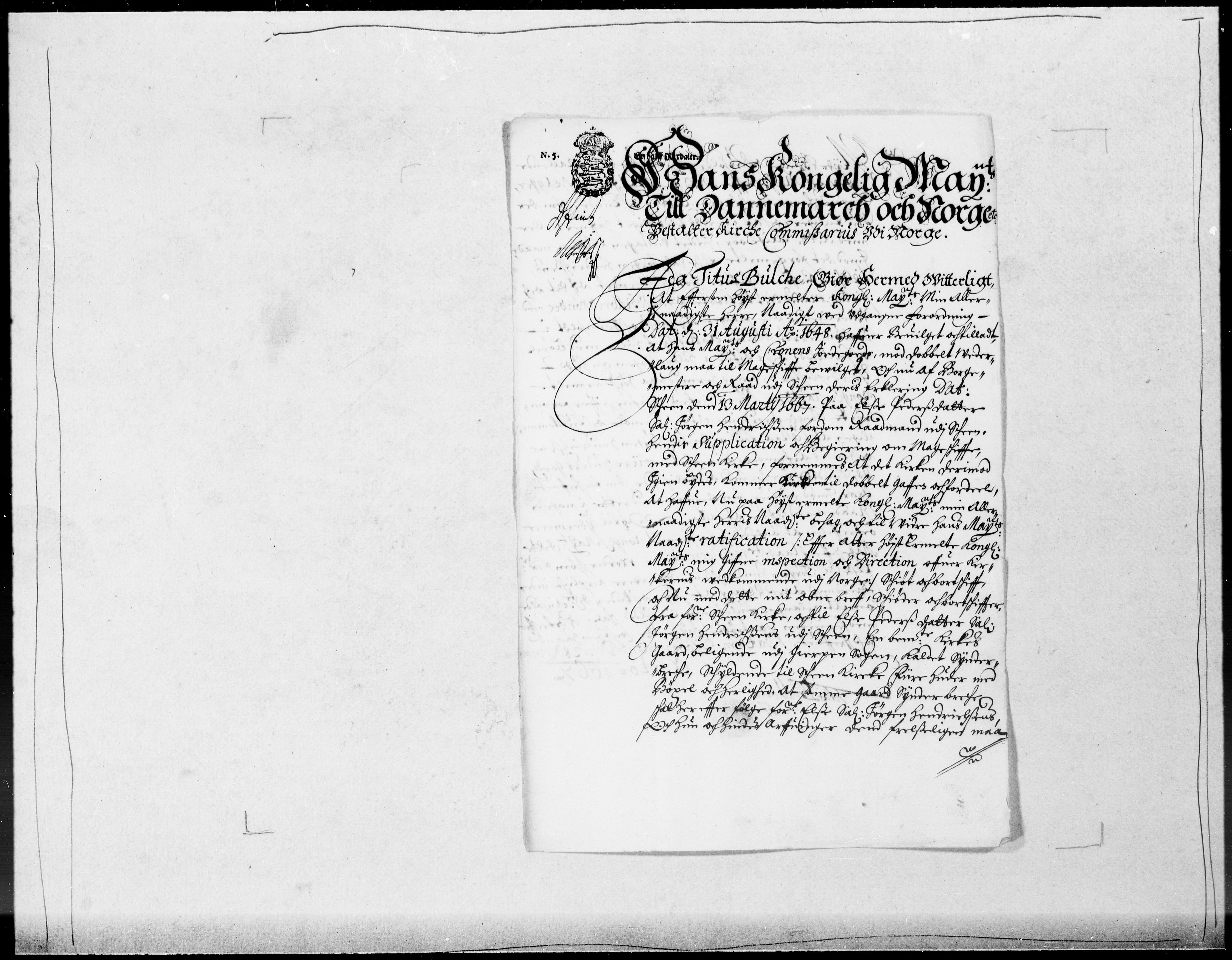 Danske Kanselli 1572-1799, AV/RA-EA-3023/F/Fc/Fcc/Fcca/L0027: Norske innlegg 1572-1799, 1667-1669, s. 60