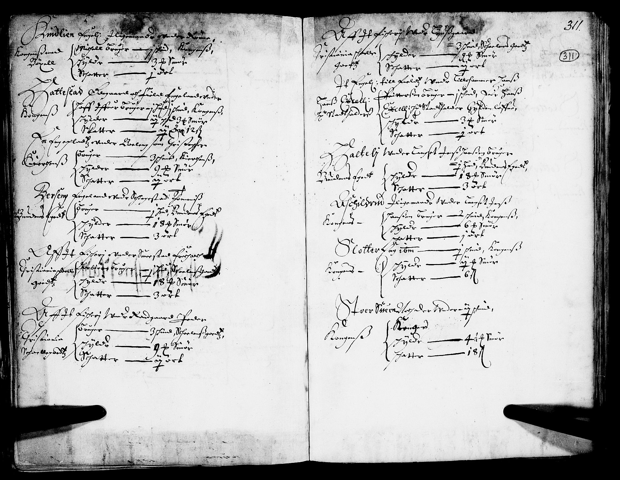 Rentekammeret inntil 1814, Realistisk ordnet avdeling, AV/RA-EA-4070/N/Nb/Nba/L0015: Gudbrandsdalen fogderi, 2. del, 1668, s. 310b-311a