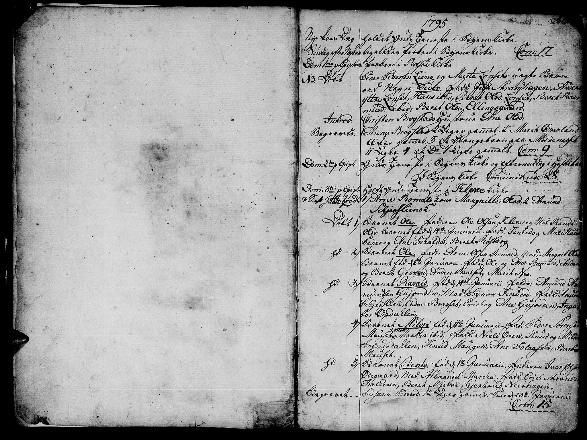 Ministerialprotokoller, klokkerbøker og fødselsregistre - Møre og Romsdal, AV/SAT-A-1454/555/L0649: Ministerialbok nr. 555A02 /1, 1795-1821, s. 1