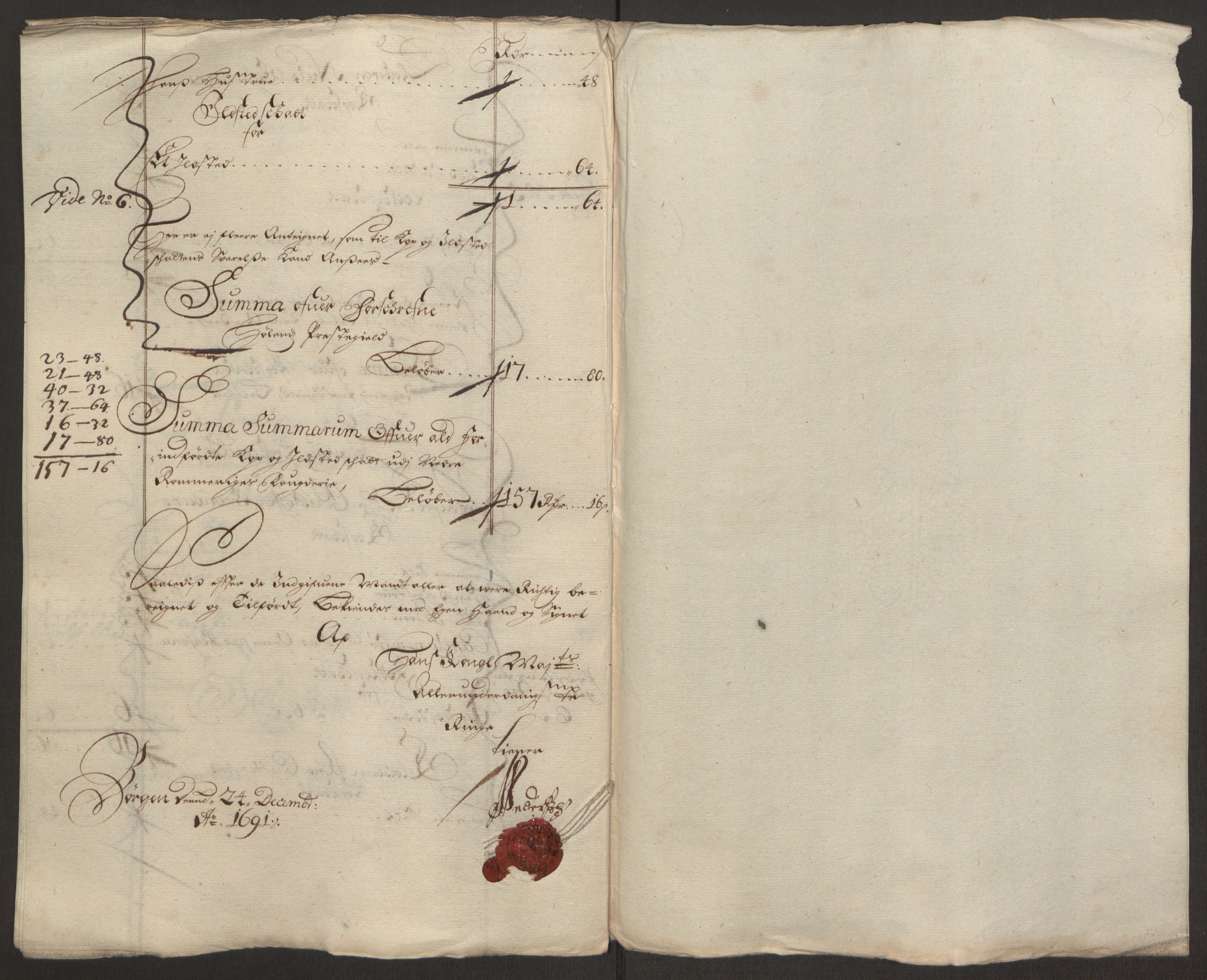 Rentekammeret inntil 1814, Reviderte regnskaper, Fogderegnskap, AV/RA-EA-4092/R11/L0575: Fogderegnskap Nedre Romerike, 1691, s. 157