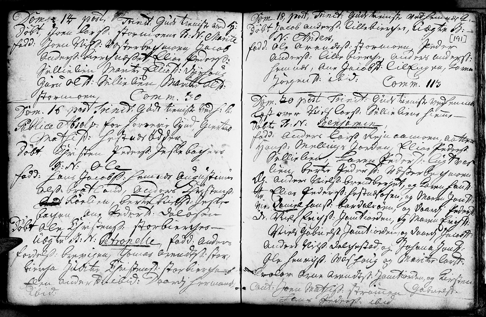Ministerialprotokoller, klokkerbøker og fødselsregistre - Nordland, AV/SAT-A-1459/825/L0346: Ministerialbok nr. 825A02, 1729-1748, s. 191