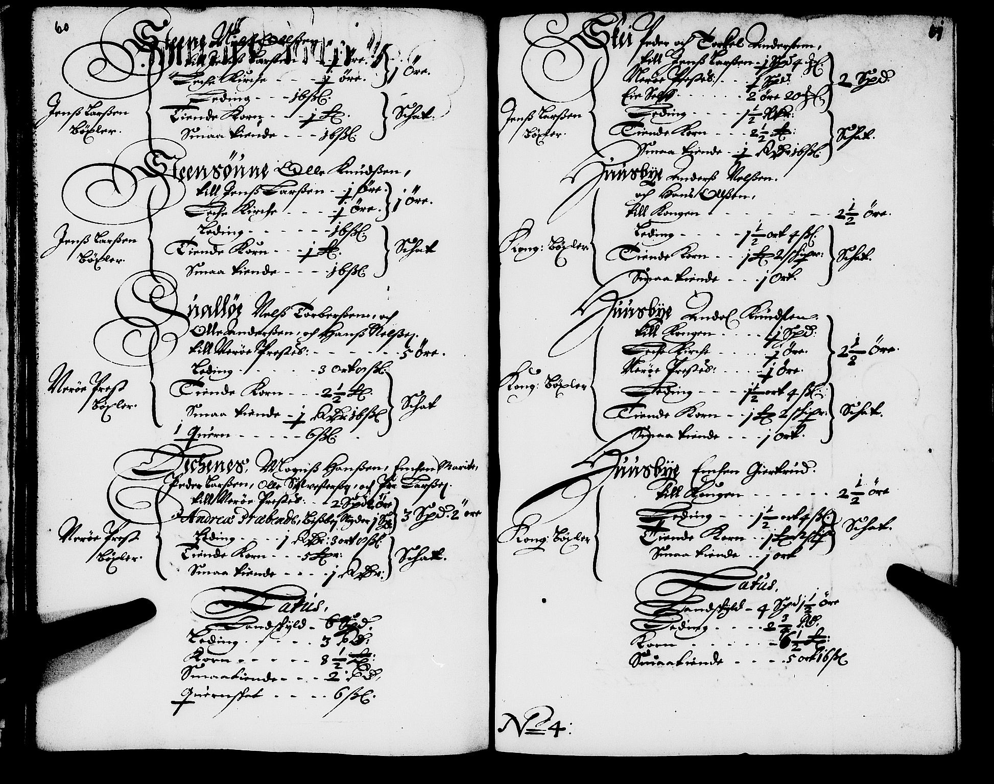 Rentekammeret inntil 1814, Realistisk ordnet avdeling, RA/EA-4070/N/Nb/Nba/L0056: Namdalen len, 1669, s. 60-61