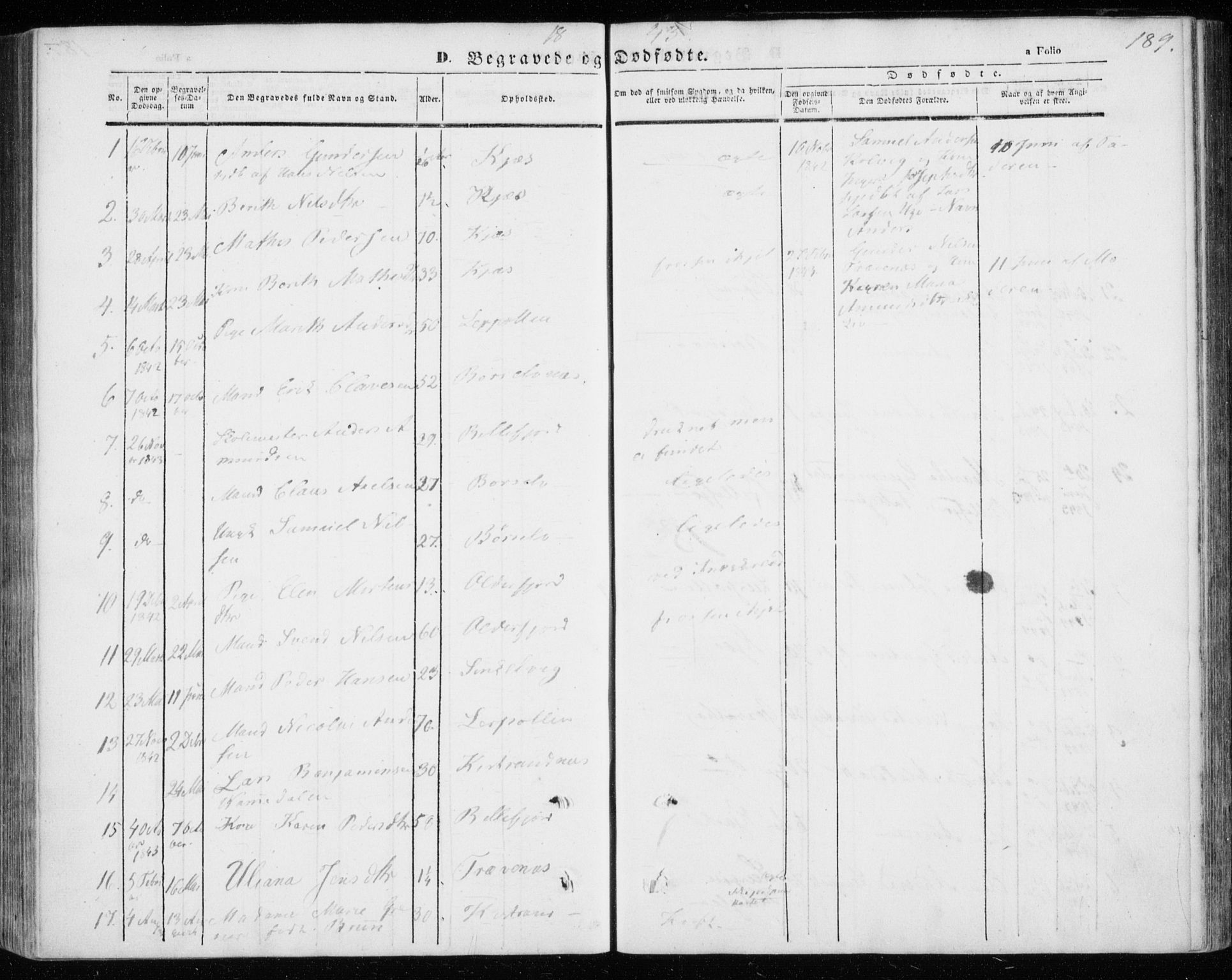 Kistrand/Porsanger sokneprestembete, AV/SATØ-S-1351/H/Ha/L0004.kirke: Ministerialbok nr. 4, 1843-1860, s. 189