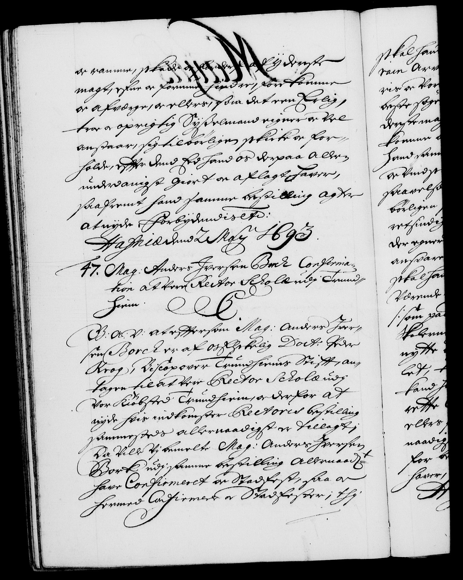 Danske Kanselli 1572-1799, RA/EA-3023/F/Fc/Fca/Fcaa/L0016: Norske registre (mikrofilm), 1692-1697, s. 91b