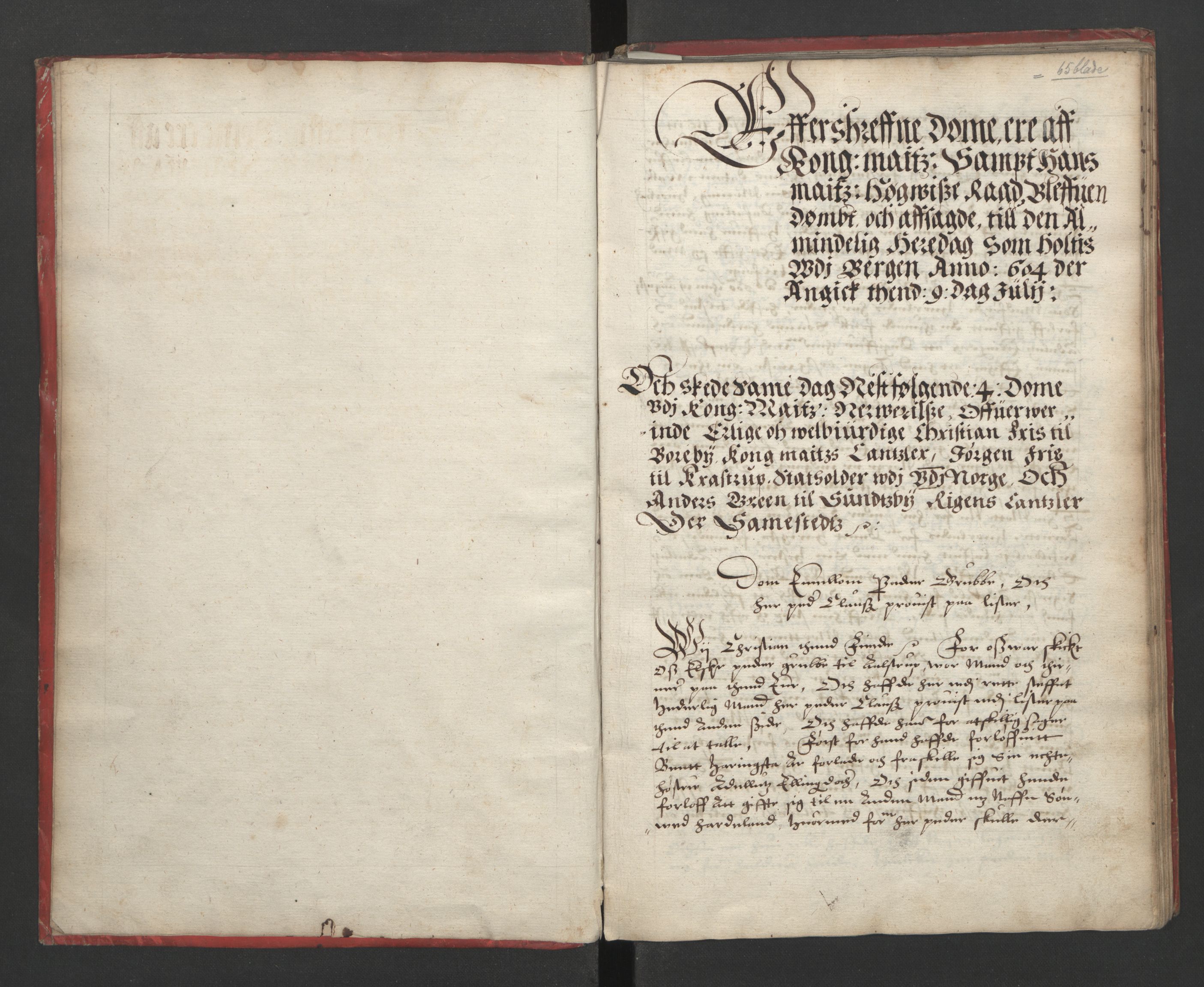 Herredagen 1539-1664  (Kongens Retterting), RA/EA-2882/A/L0006: Dombok, 1604