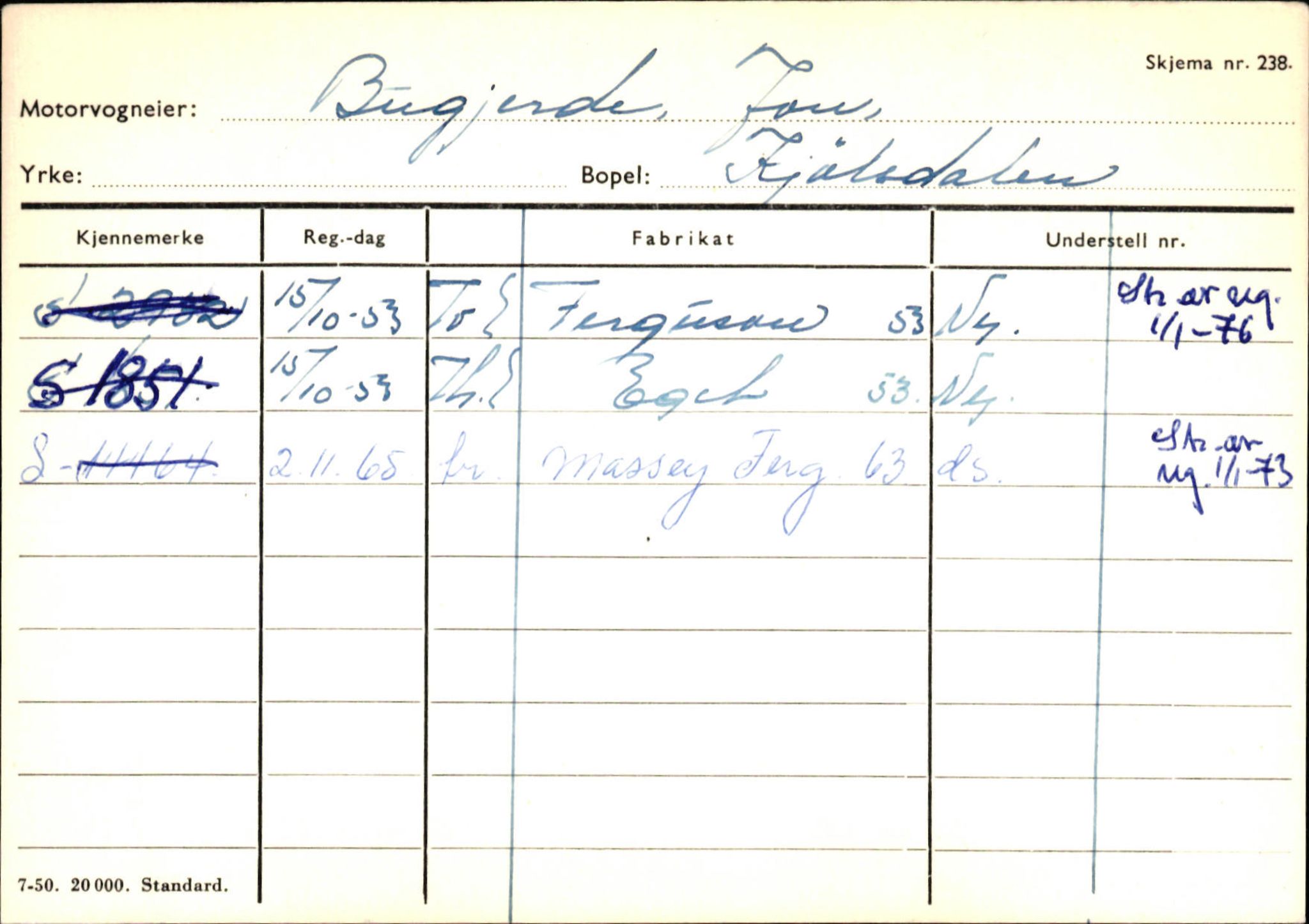 Statens vegvesen, Sogn og Fjordane vegkontor, SAB/A-5301/4/F/L0129: Eigarregistrer Eid A-S, 1945-1975, s. 289