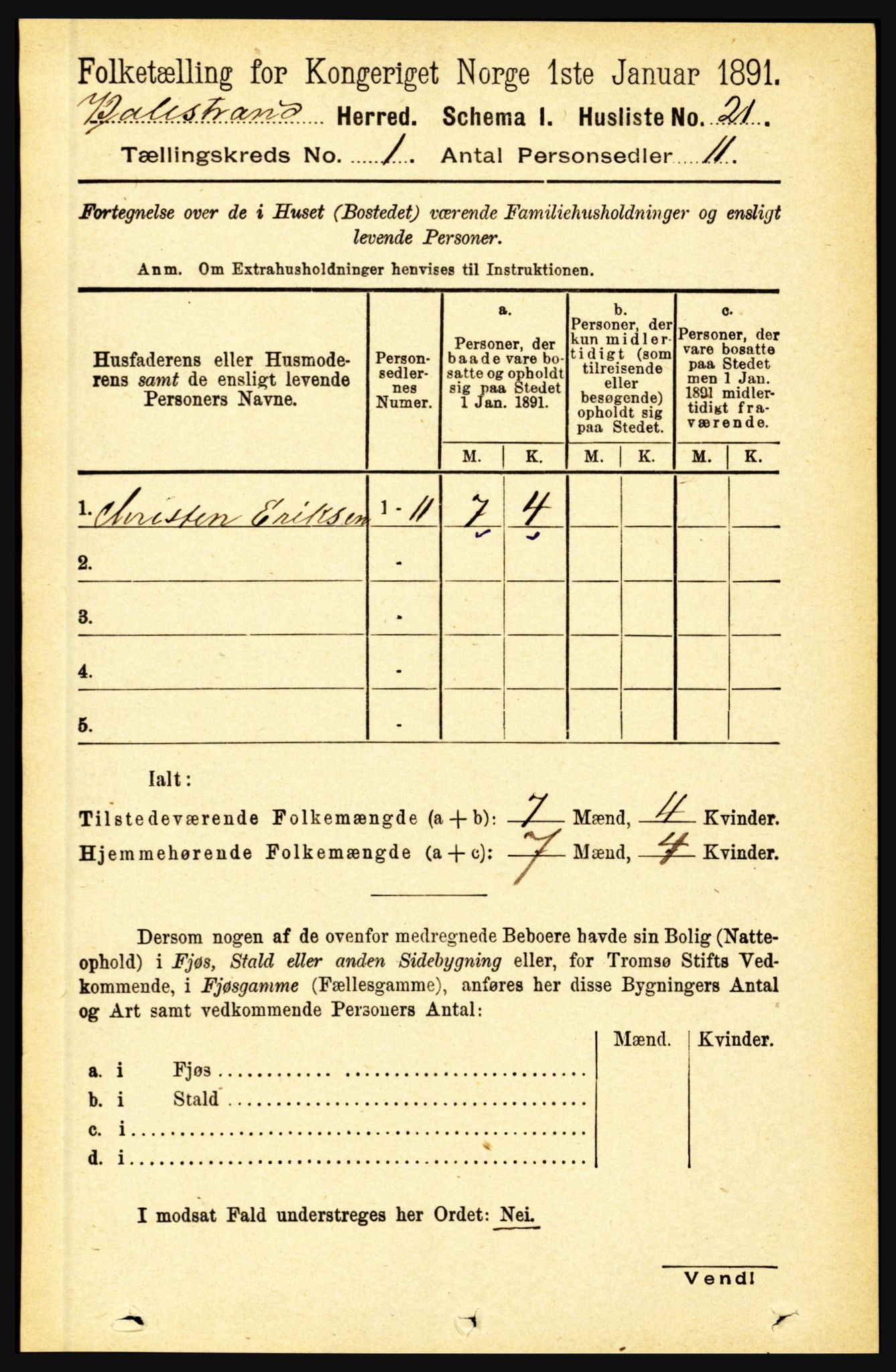 RA, Folketelling 1891 for 1418 Balestrand herred, 1891, s. 51