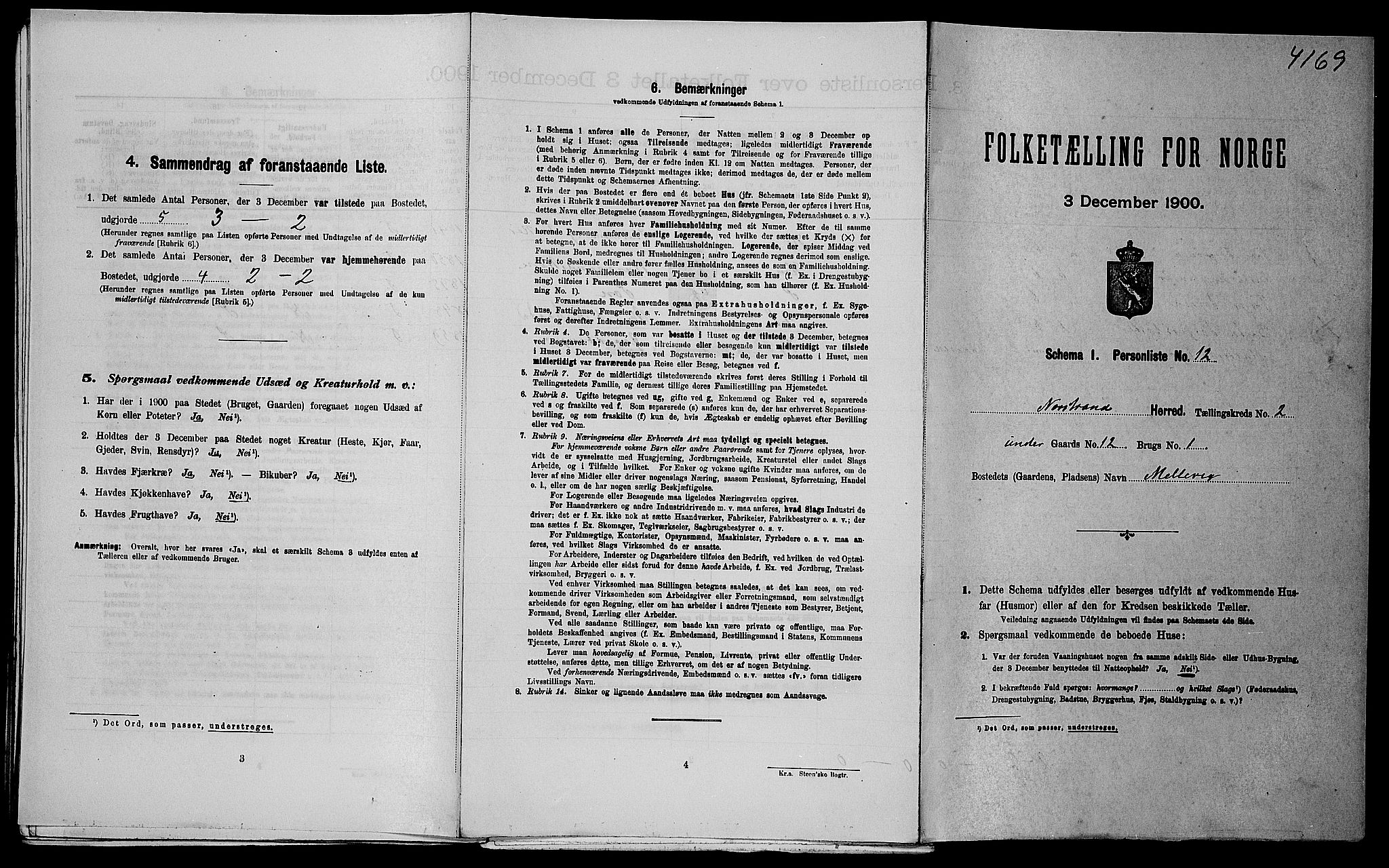 SAST, Folketelling 1900 for 1139 Nedstrand herred, 1900, s. 126