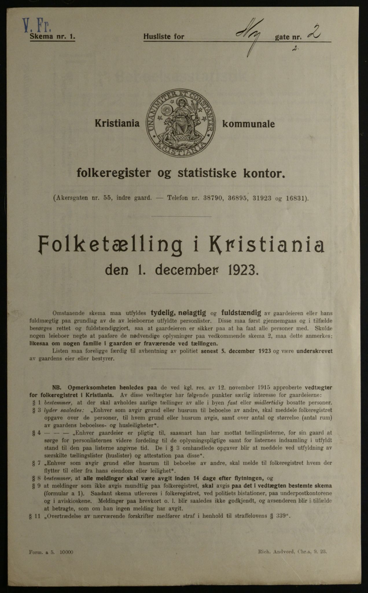 OBA, Kommunal folketelling 1.12.1923 for Kristiania, 1923, s. 81208