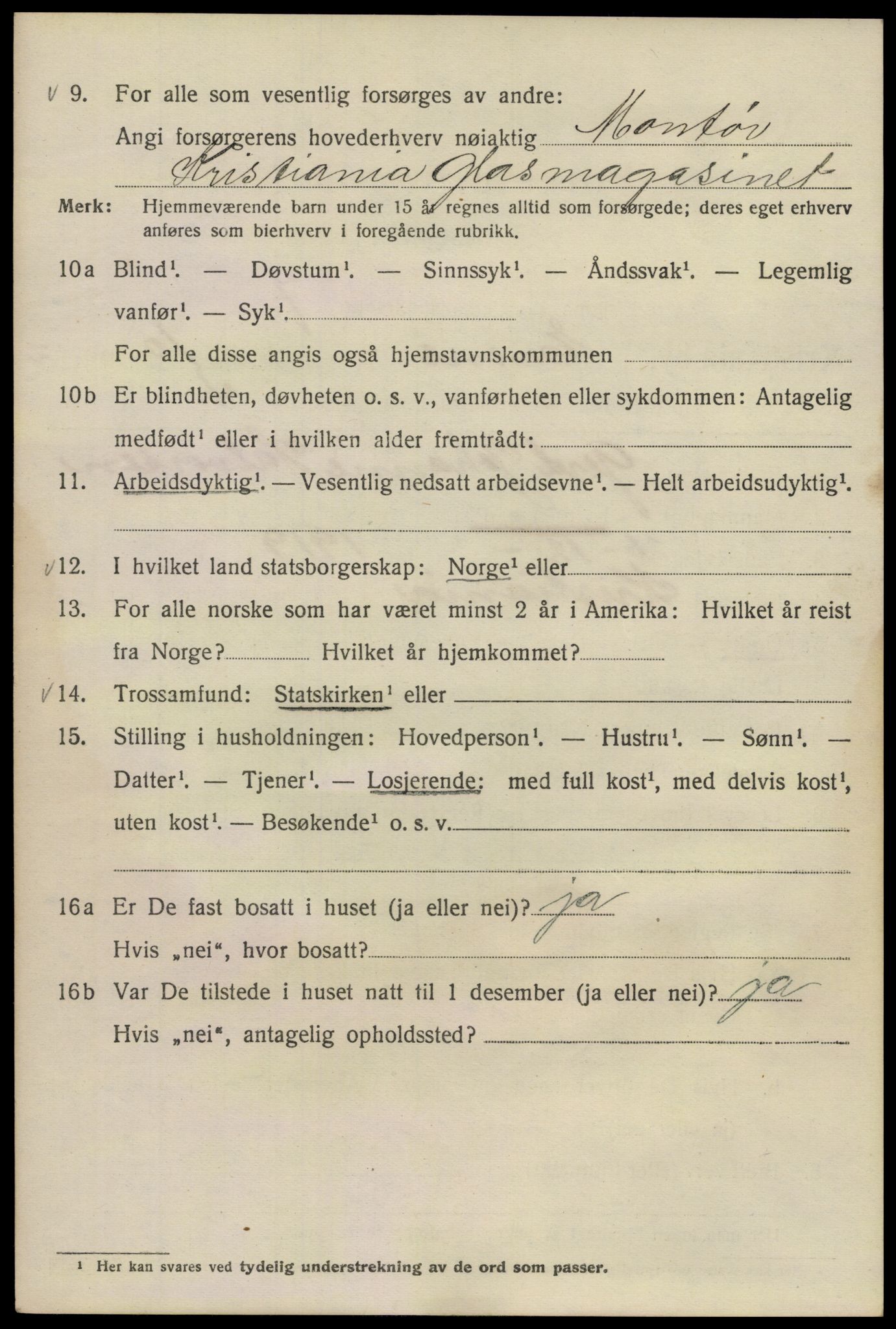 SAO, Folketelling 1920 for 0301 Kristiania kjøpstad, 1920, s. 224900