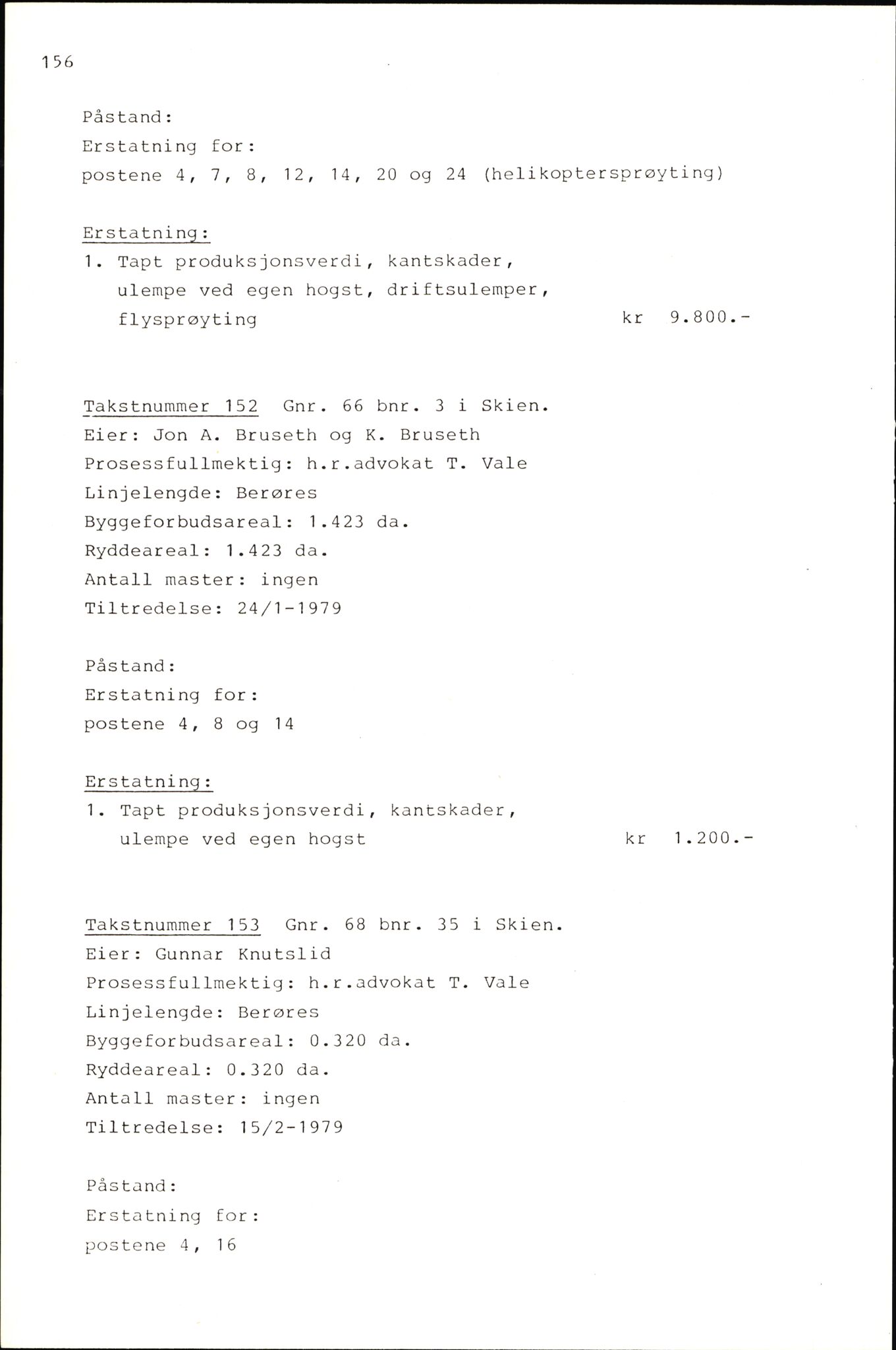 Vest-Telemark sorenskriveri, AV/SAKO-A-134/F/Fo/Fob/L0004: Skjønn/rettsbøker for kraftutbygging/veg, 1973-1989, s. 998