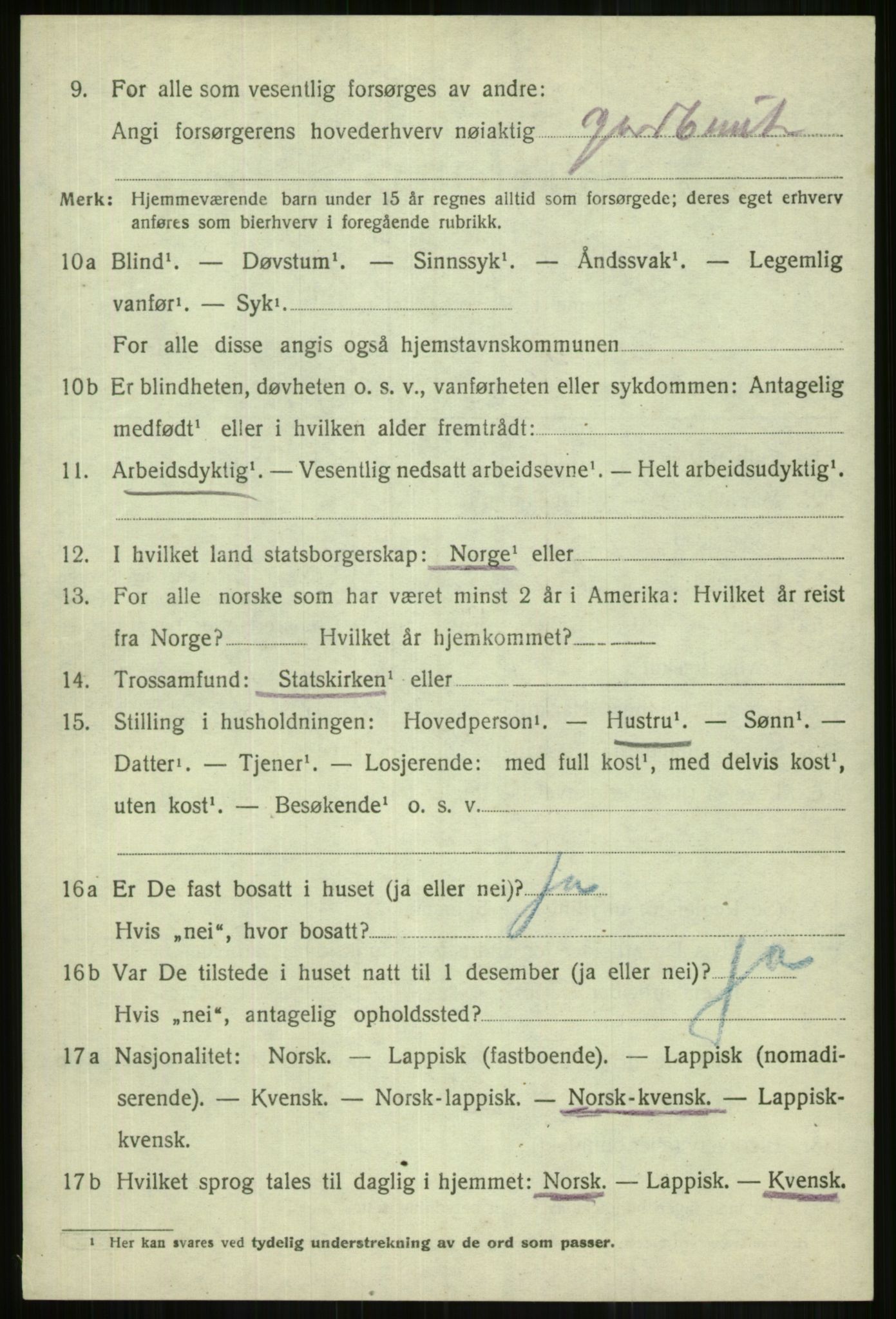 SATØ, Folketelling 1920 for 1938 Lyngen herred, 1920, s. 10692