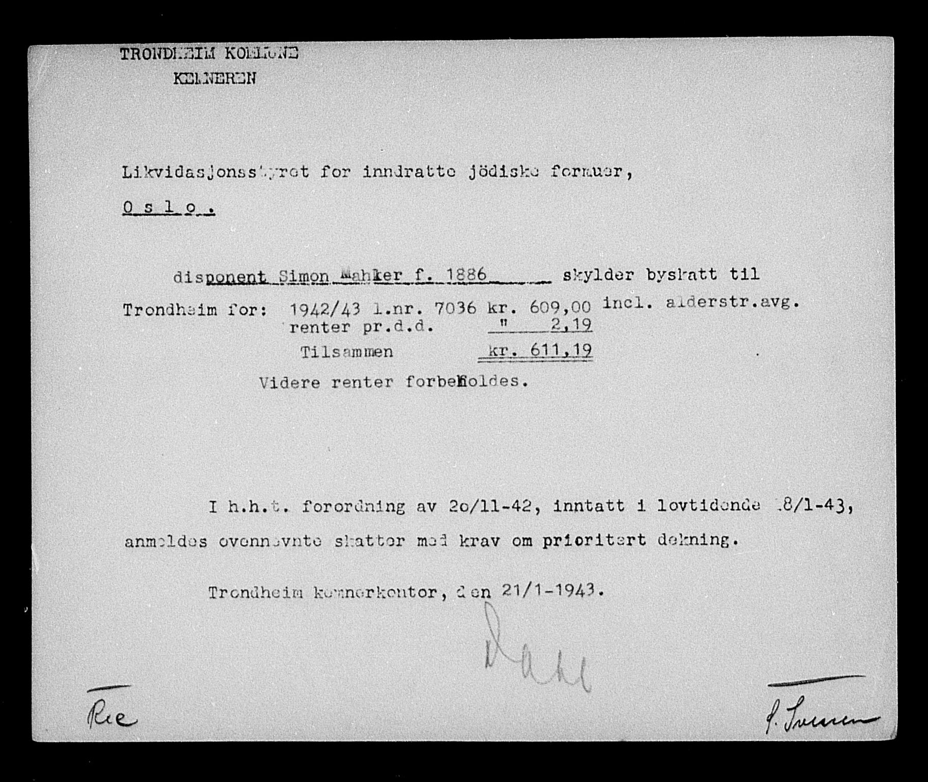 Justisdepartementet, Tilbakeføringskontoret for inndratte formuer, AV/RA-S-1564/H/Hc/Hca/L0903: --, 1945-1947, s. 507