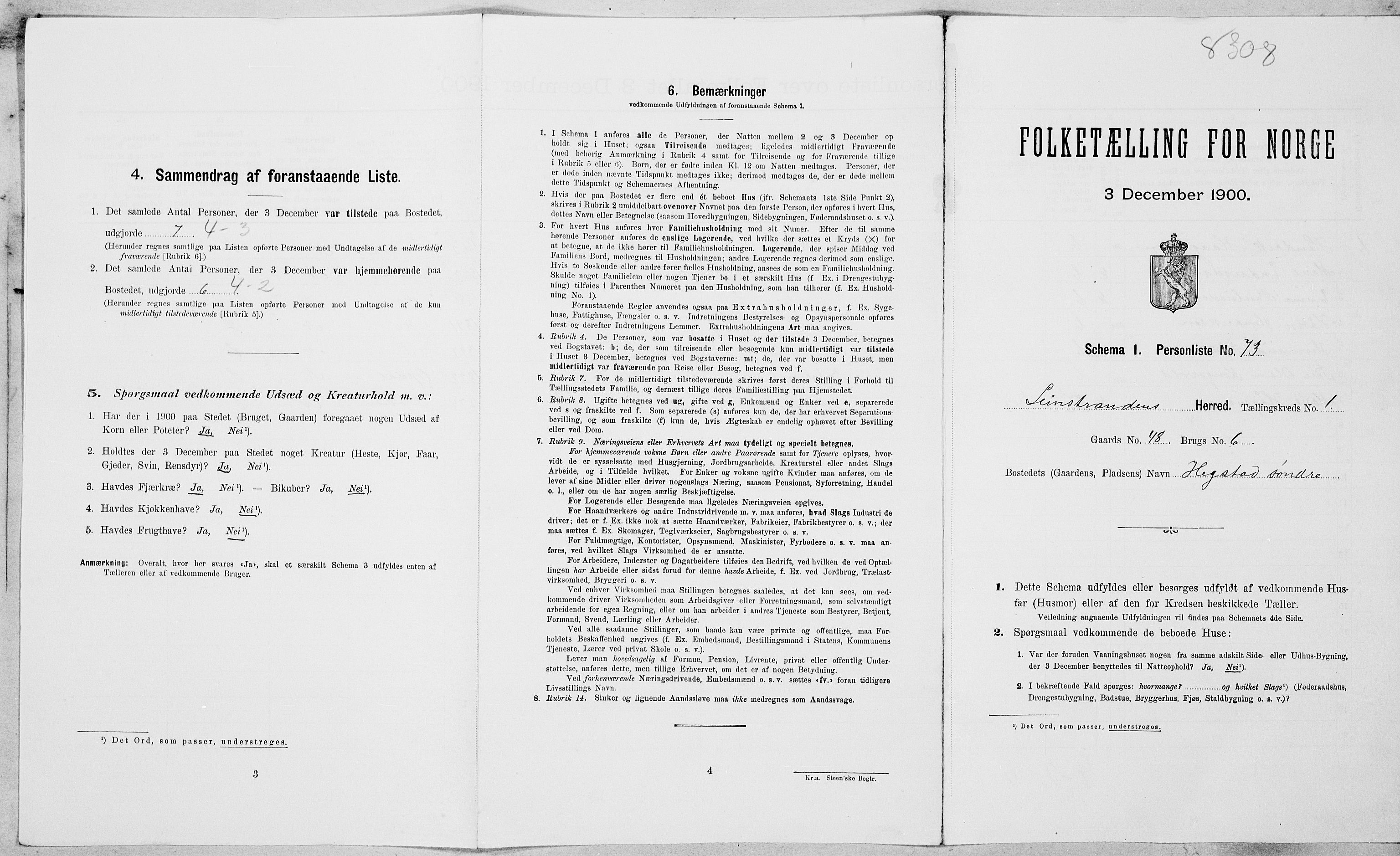 SAT, Folketelling 1900 for 1654 Leinstrand herred, 1900, s. 163