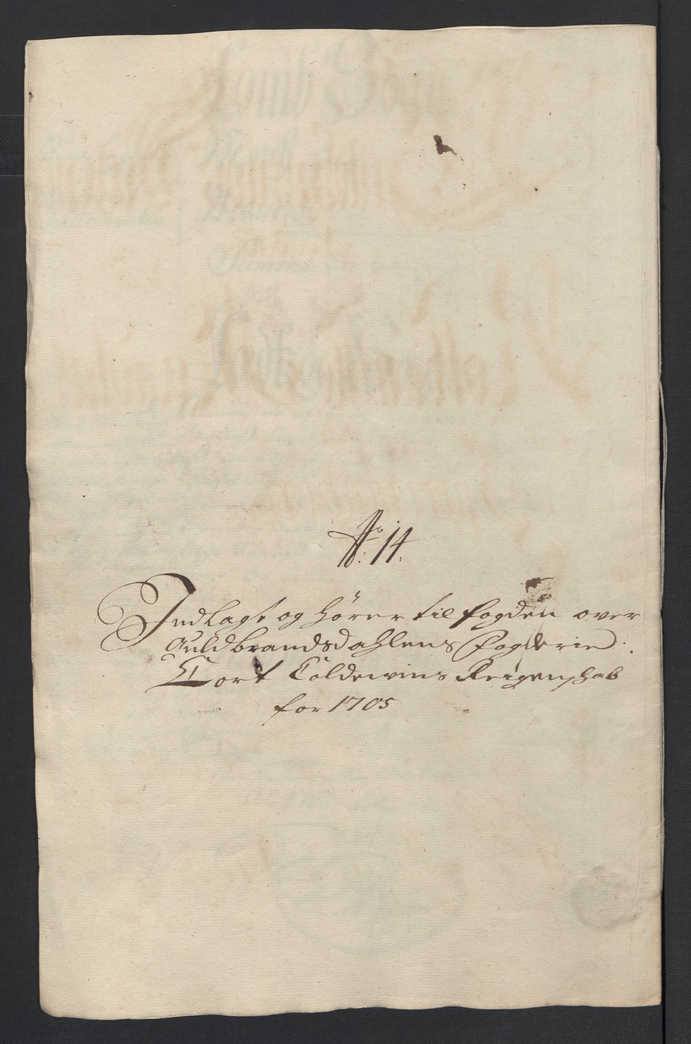 Rentekammeret inntil 1814, Reviderte regnskaper, Fogderegnskap, RA/EA-4092/R17/L1178: Fogderegnskap Gudbrandsdal, 1705-1707, s. 116