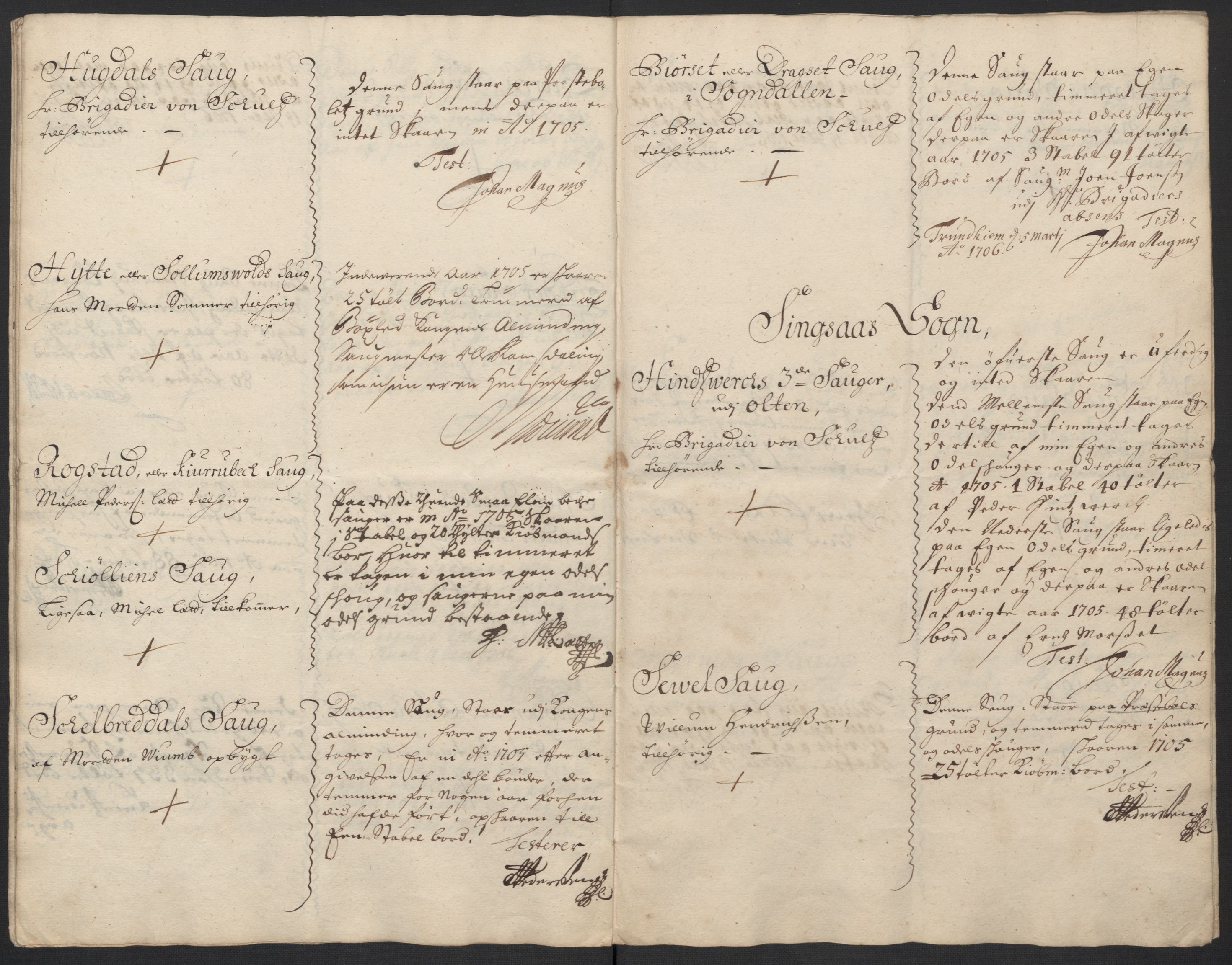 Rentekammeret inntil 1814, Reviderte regnskaper, Fogderegnskap, AV/RA-EA-4092/R60/L3955: Fogderegnskap Orkdal og Gauldal, 1705, s. 338