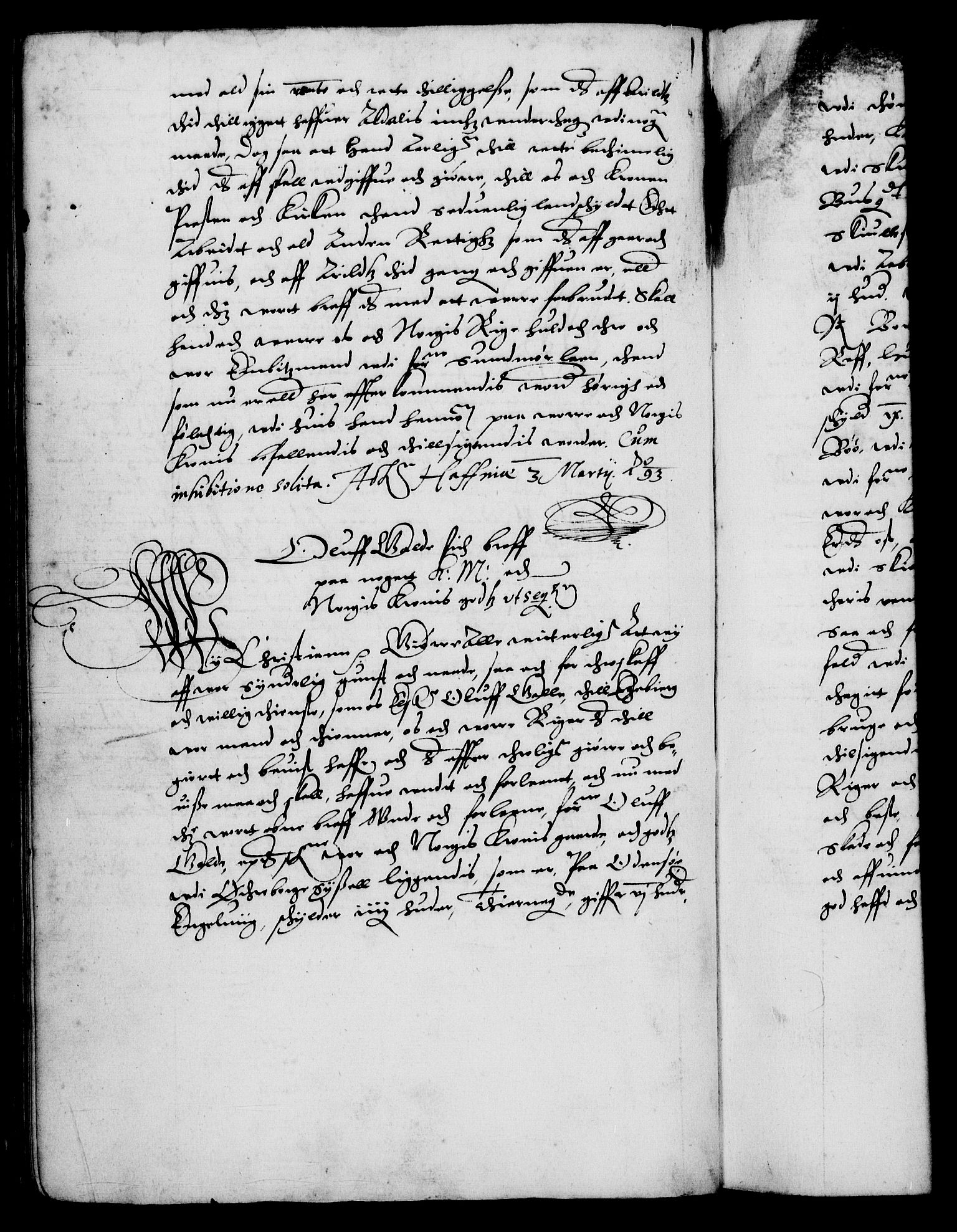 Danske Kanselli 1572-1799, RA/EA-3023/F/Fc/Fca/Fcaa/L0002: Norske registre (mikrofilm), 1588-1596, s. 179b
