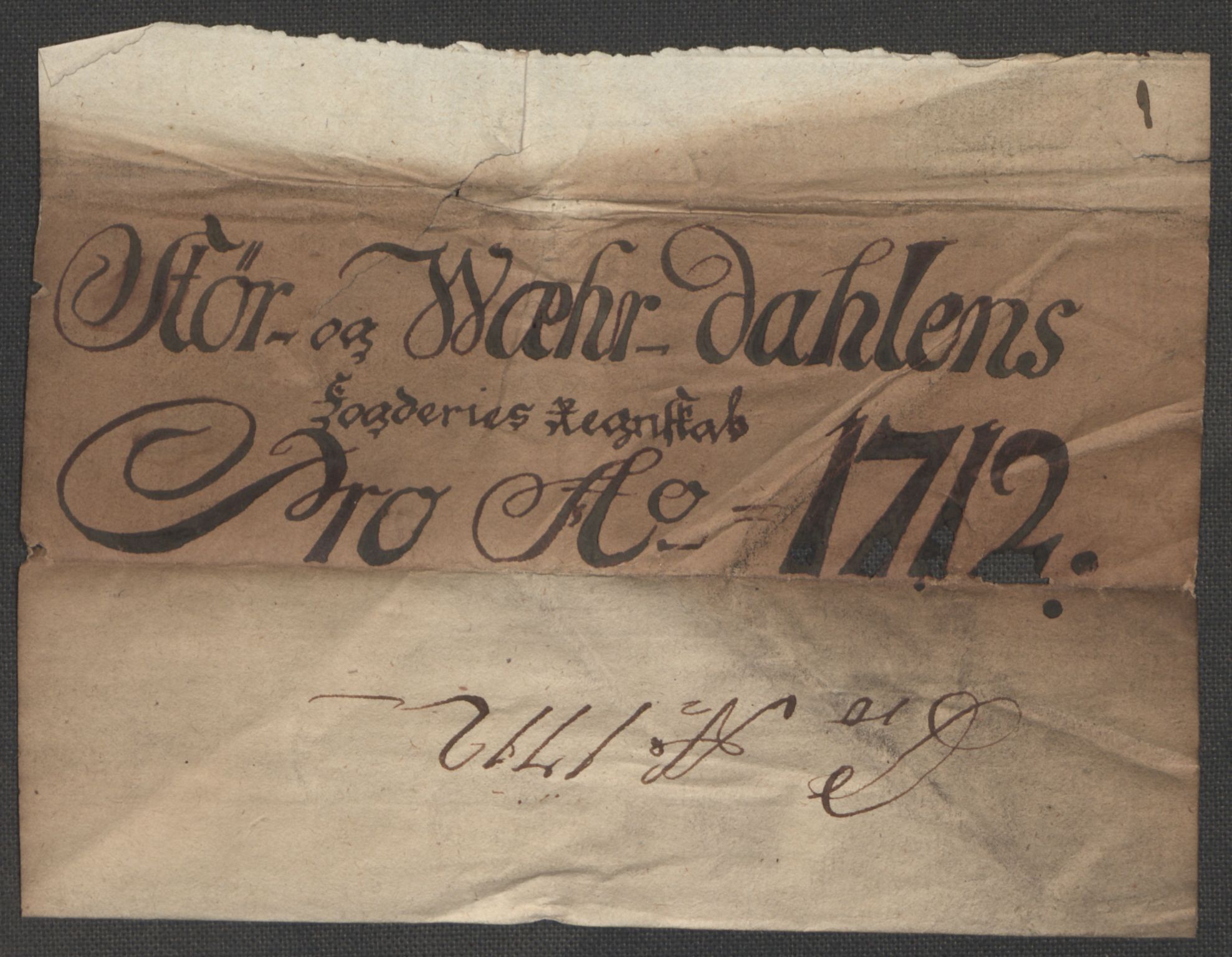 Rentekammeret inntil 1814, Reviderte regnskaper, Fogderegnskap, RA/EA-4092/R62/L4202: Fogderegnskap Stjørdal og Verdal, 1712, s. 3