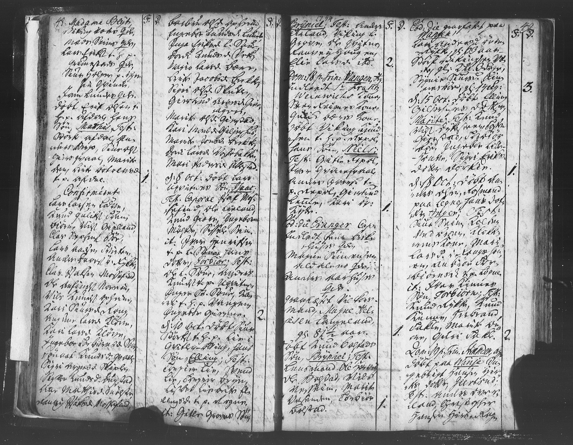 Voss sokneprestembete, SAB/A-79001/H/Haa: Ministerialbok nr. A 8, 1752-1780, s. 48-49