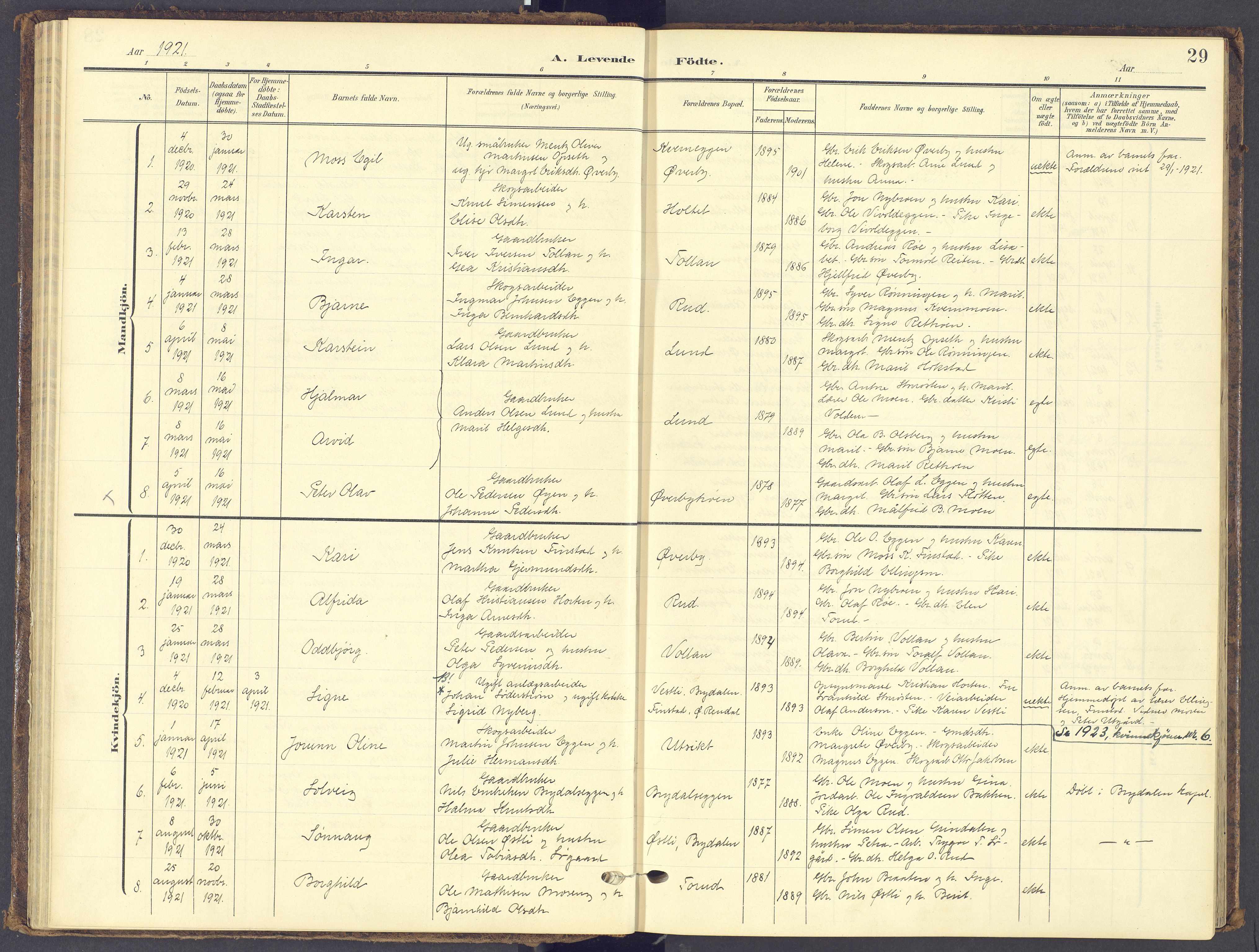 Tynset prestekontor, AV/SAH-PREST-058/H/Ha/Haa/L0028: Ministerialbok nr. 28, 1902-1929, s. 29