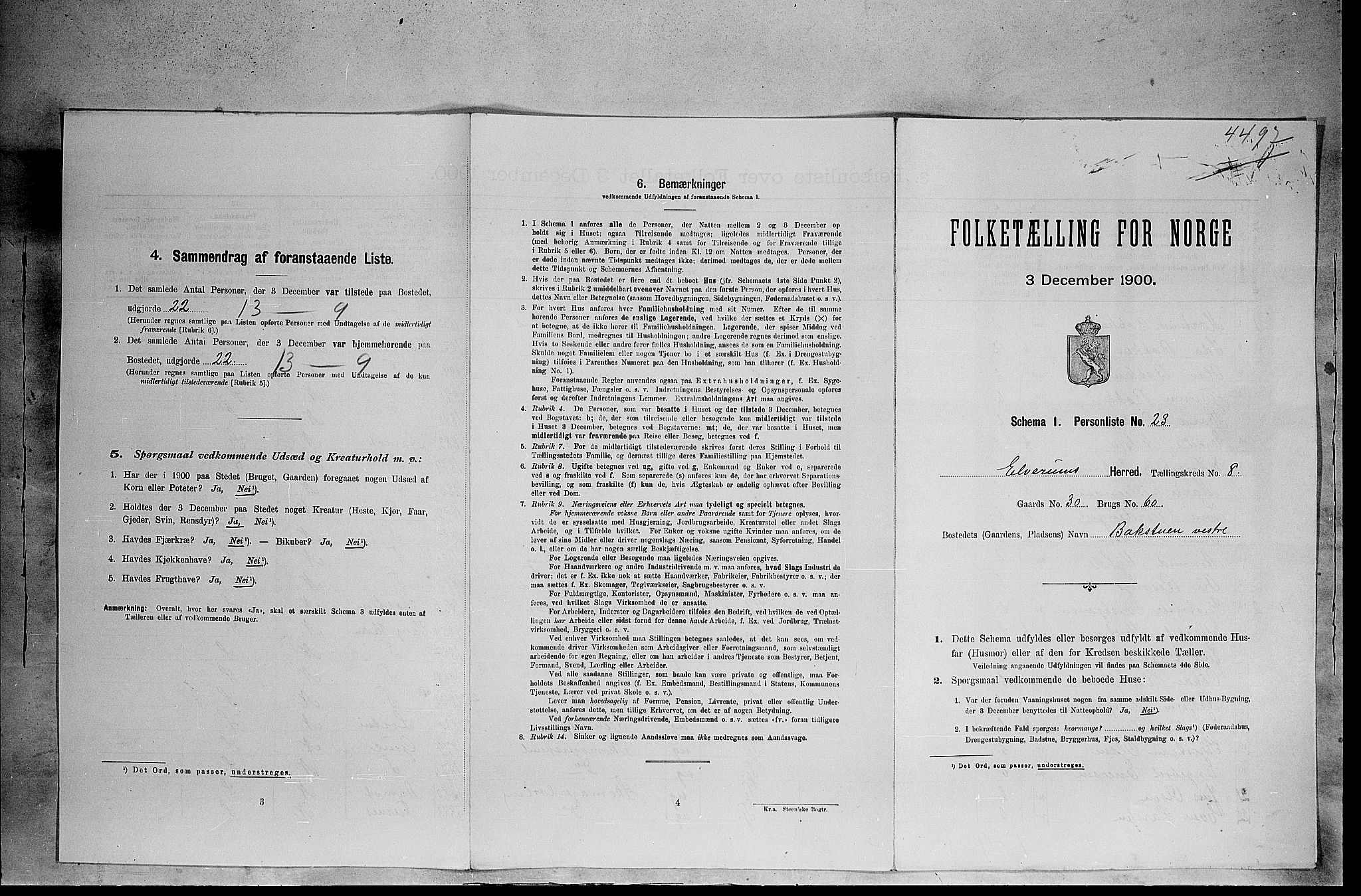 SAH, Folketelling 1900 for 0427 Elverum herred, 1900, s. 927