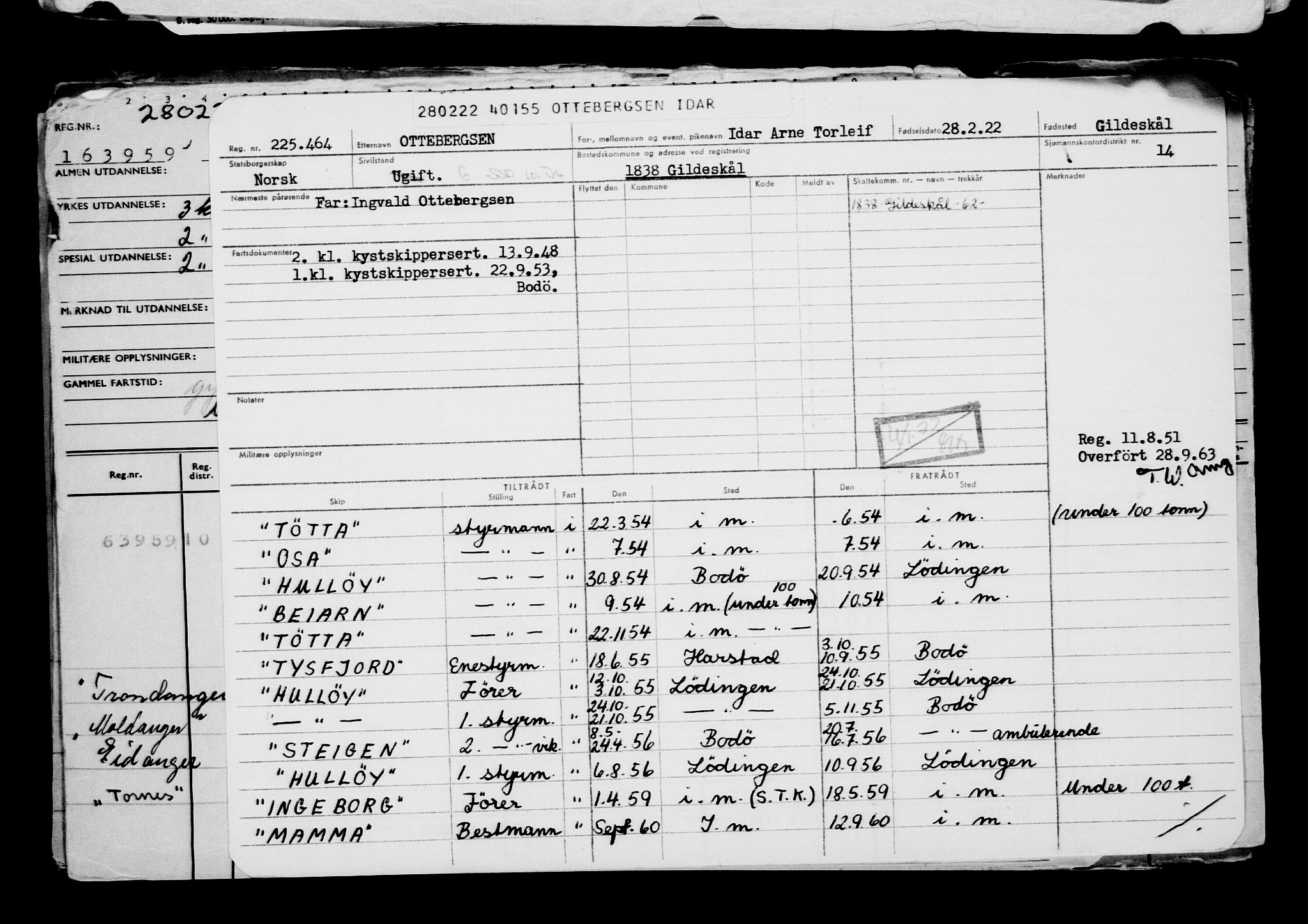 Direktoratet for sjømenn, AV/RA-S-3545/G/Gb/L0203: Hovedkort, 1922, s. 462