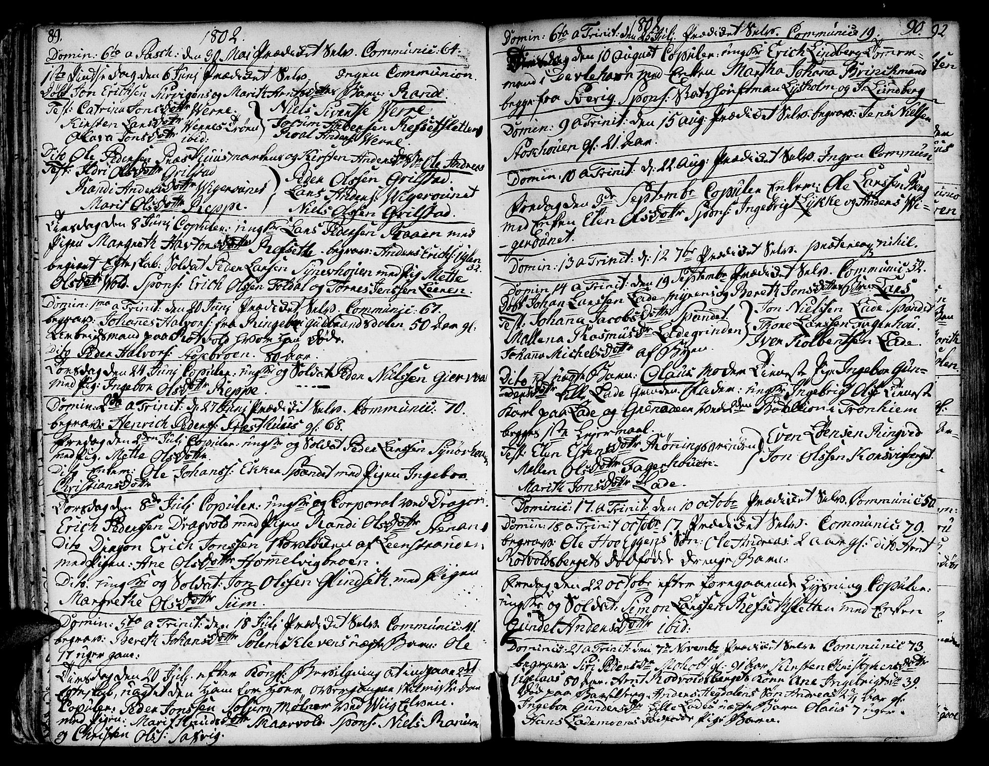 Ministerialprotokoller, klokkerbøker og fødselsregistre - Sør-Trøndelag, AV/SAT-A-1456/606/L0280: Ministerialbok nr. 606A02 /1, 1781-1817, s. 89-90