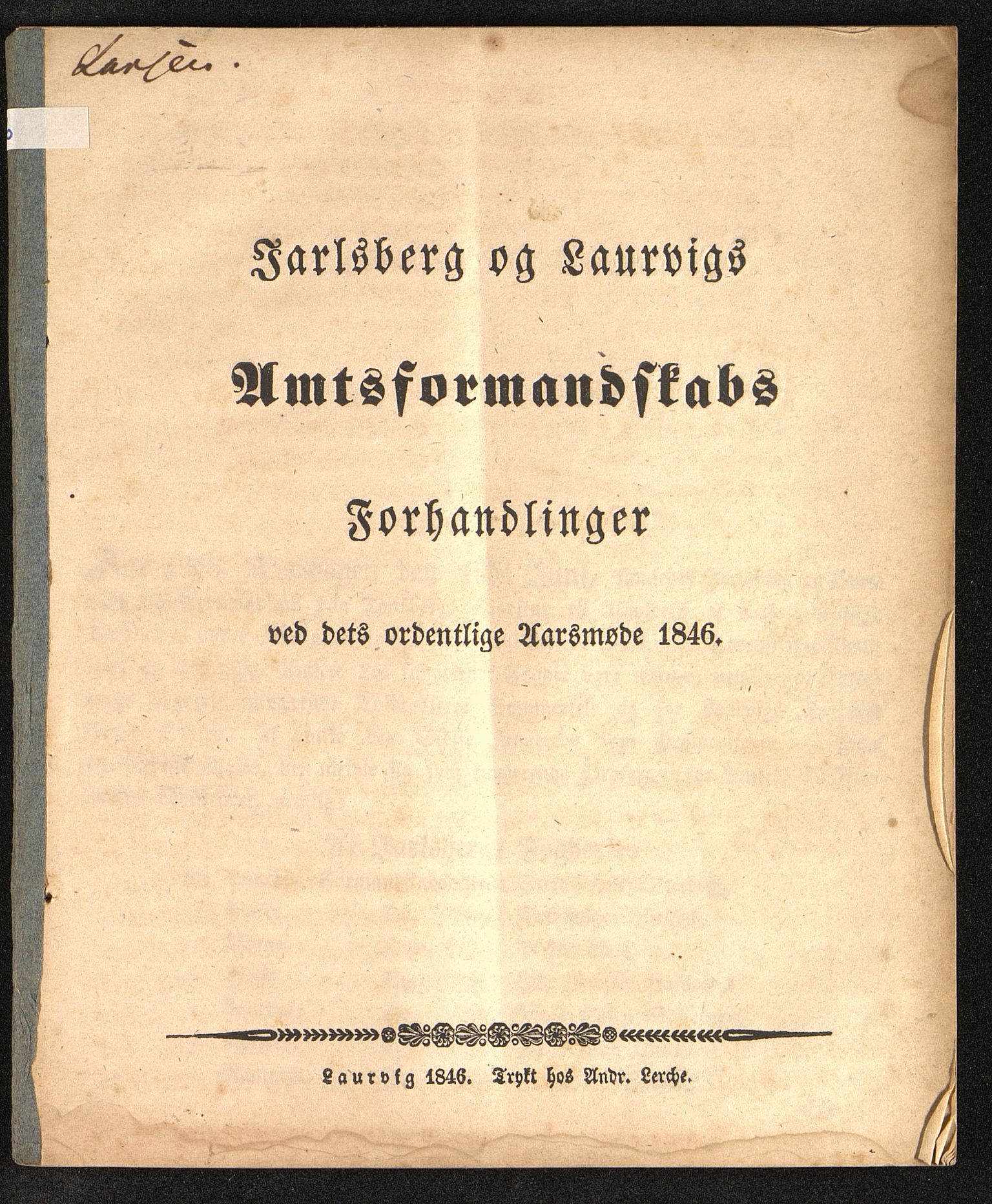 Vestfold fylkeskommune. Fylkestinget, VEMU/A-1315/A/Ab/Abb/L0001/0009: Fylkestingsforhandlinger / Fylkestingsforhandling, 1846