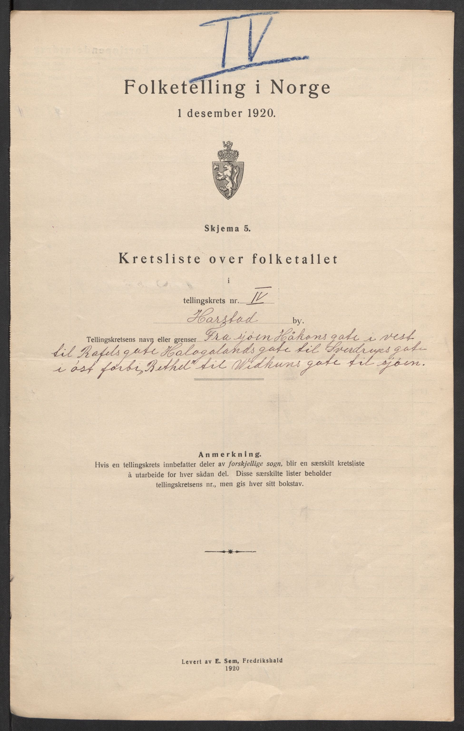 SATØ, Folketelling 1920 for 1901 Harstad ladested, 1920, s. 16