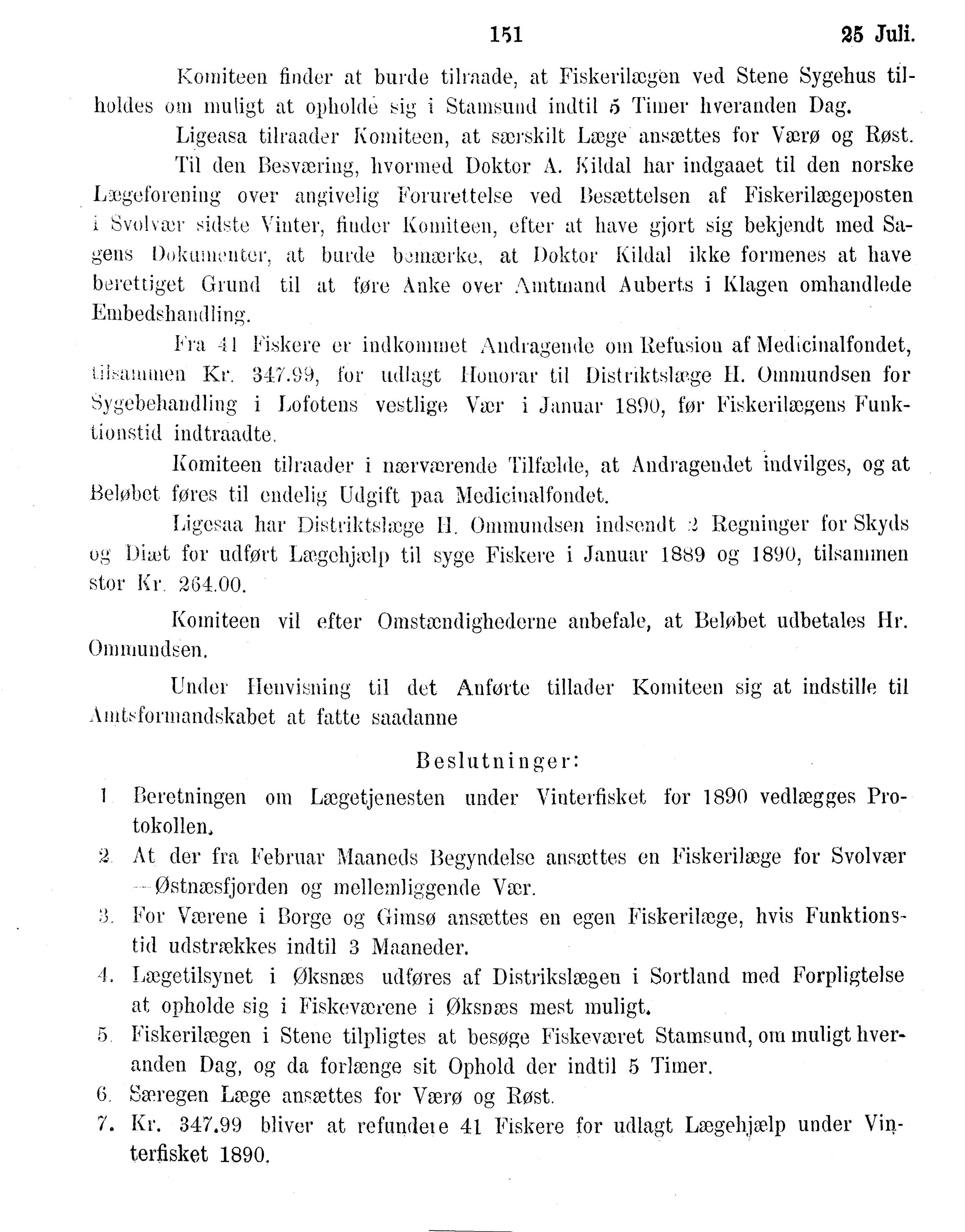 Nordland Fylkeskommune. Fylkestinget, AIN/NFK-17/176/A/Ac/L0015: Fylkestingsforhandlinger 1886-1890, 1886-1890